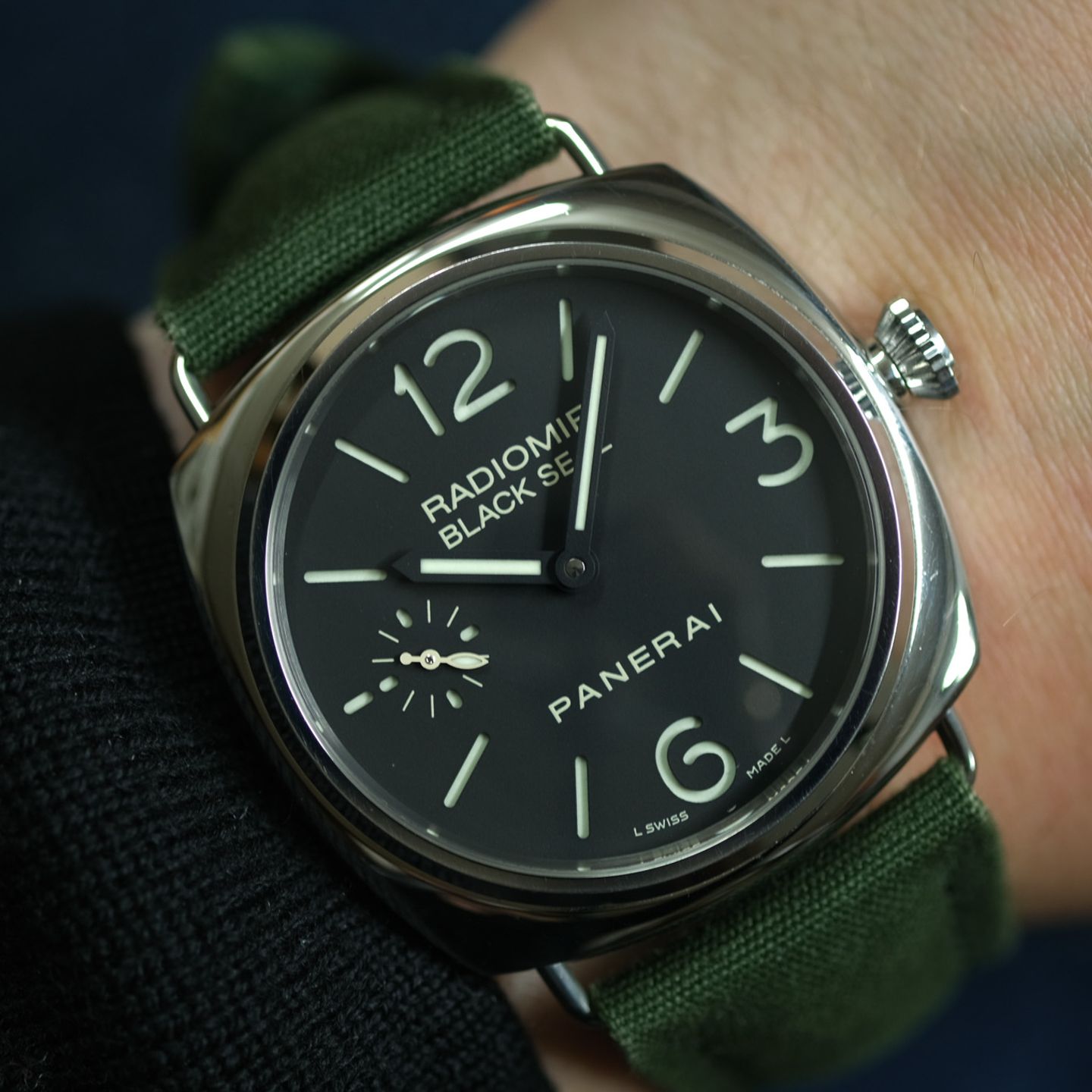 Panerai Radiomir Black Seal PAM00183 (2009) - Zwart wijzerplaat 44mm Staal (1/8)