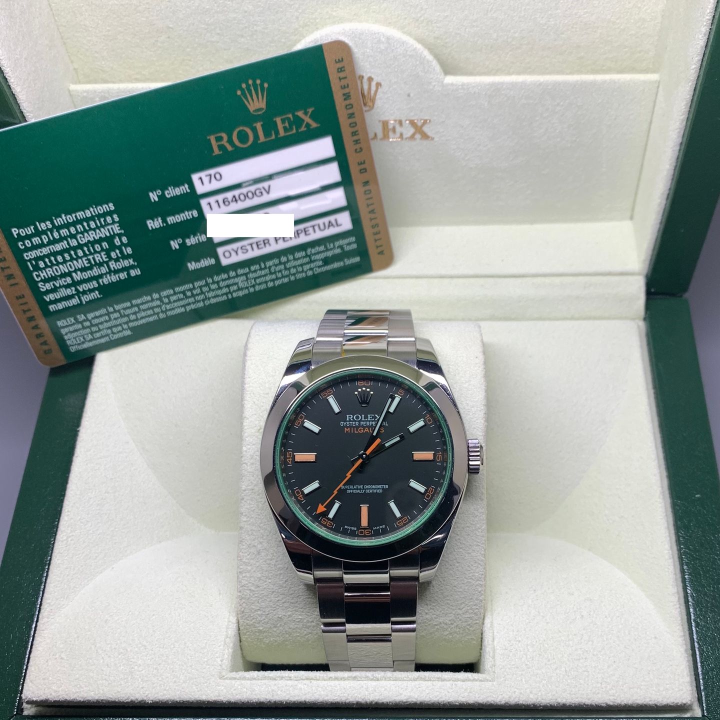 Rolex Milgauss 116400GV (2009) - Black dial 40 mm Steel case (5/5)