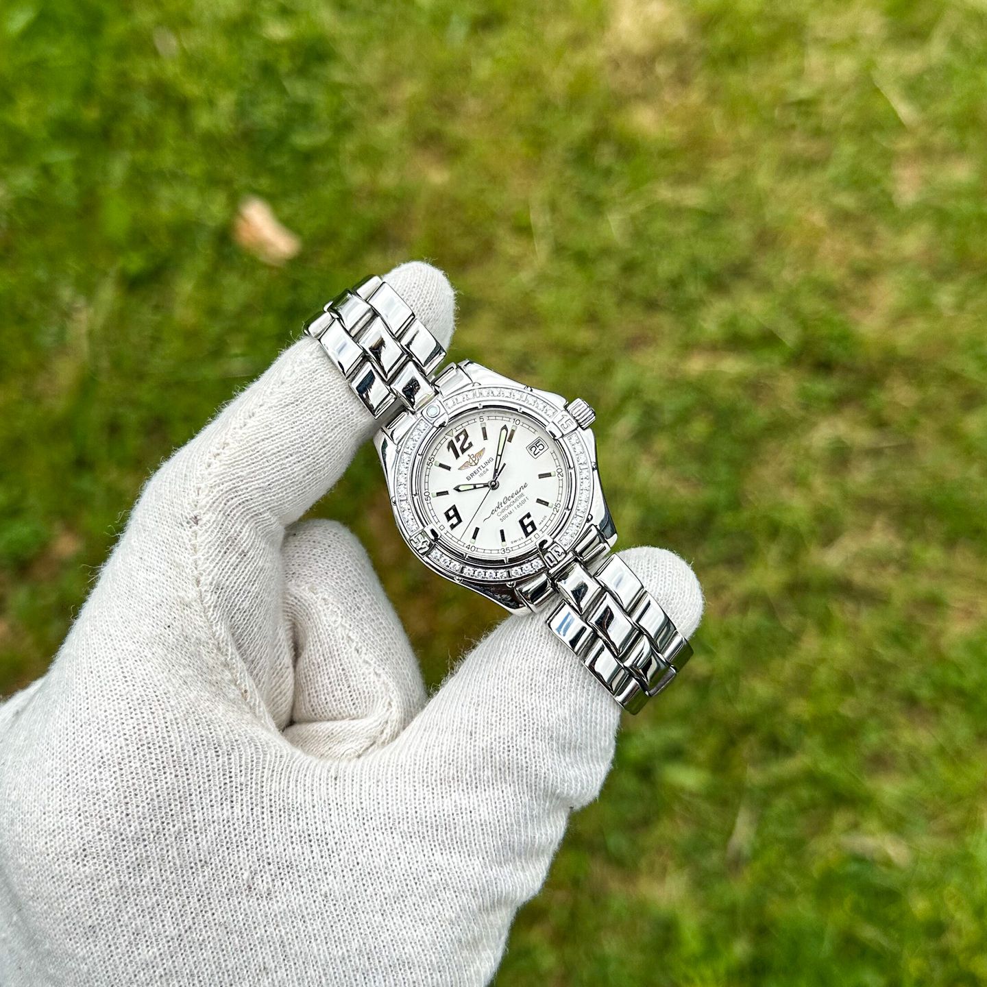 Breitling Colt Oceane A57350 (Unknown (random serial)) - Silver dial 34 mm Steel case (1/8)