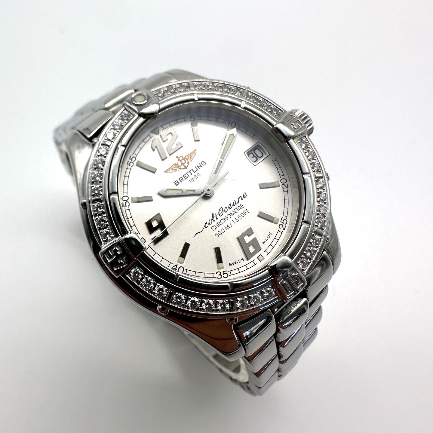 Breitling Colt Oceane A57350 (Unknown (random serial)) - Silver dial 34 mm Steel case (3/8)
