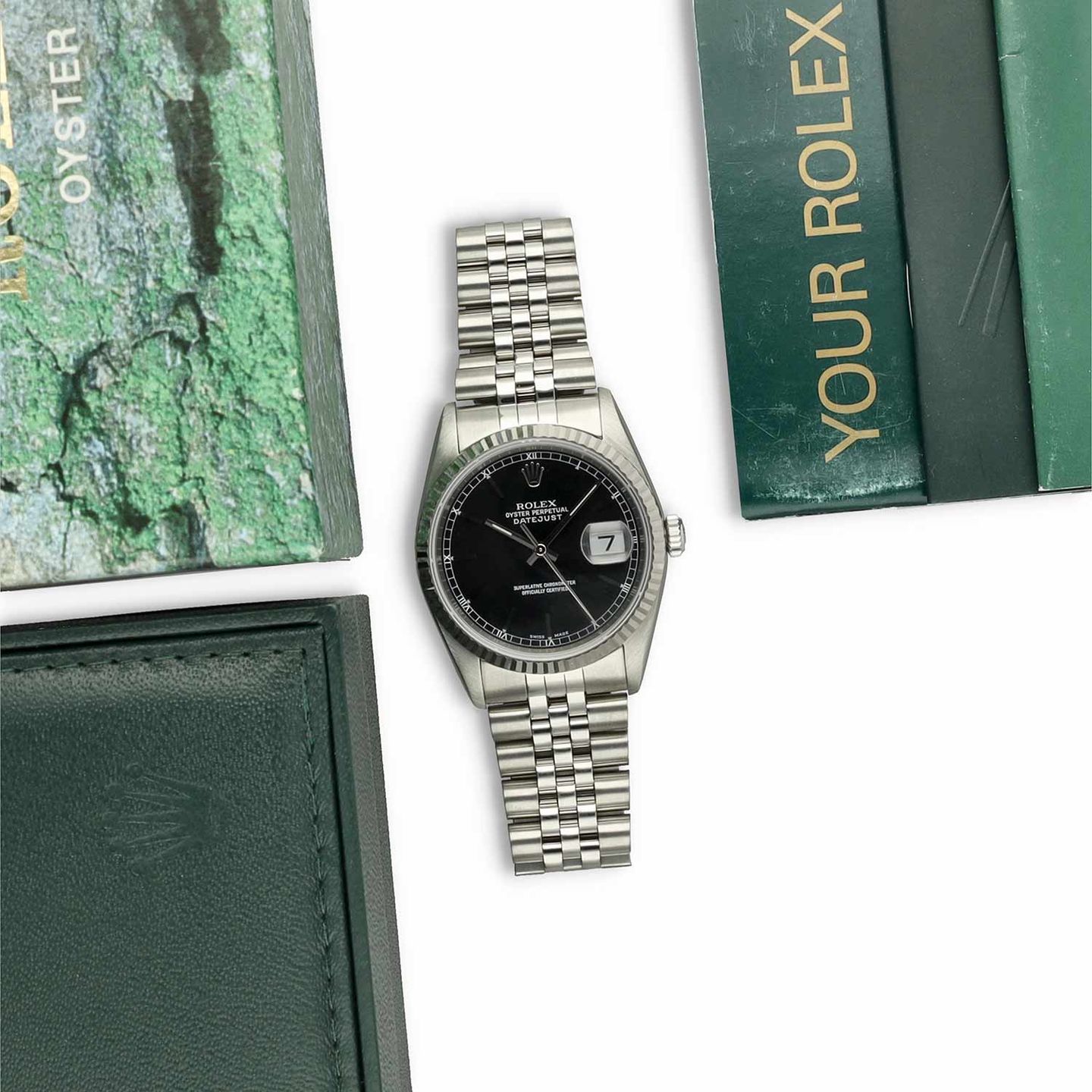 Rolex Datejust 36 16234 (2002) - Zwart wijzerplaat 36mm Staal (8/8)