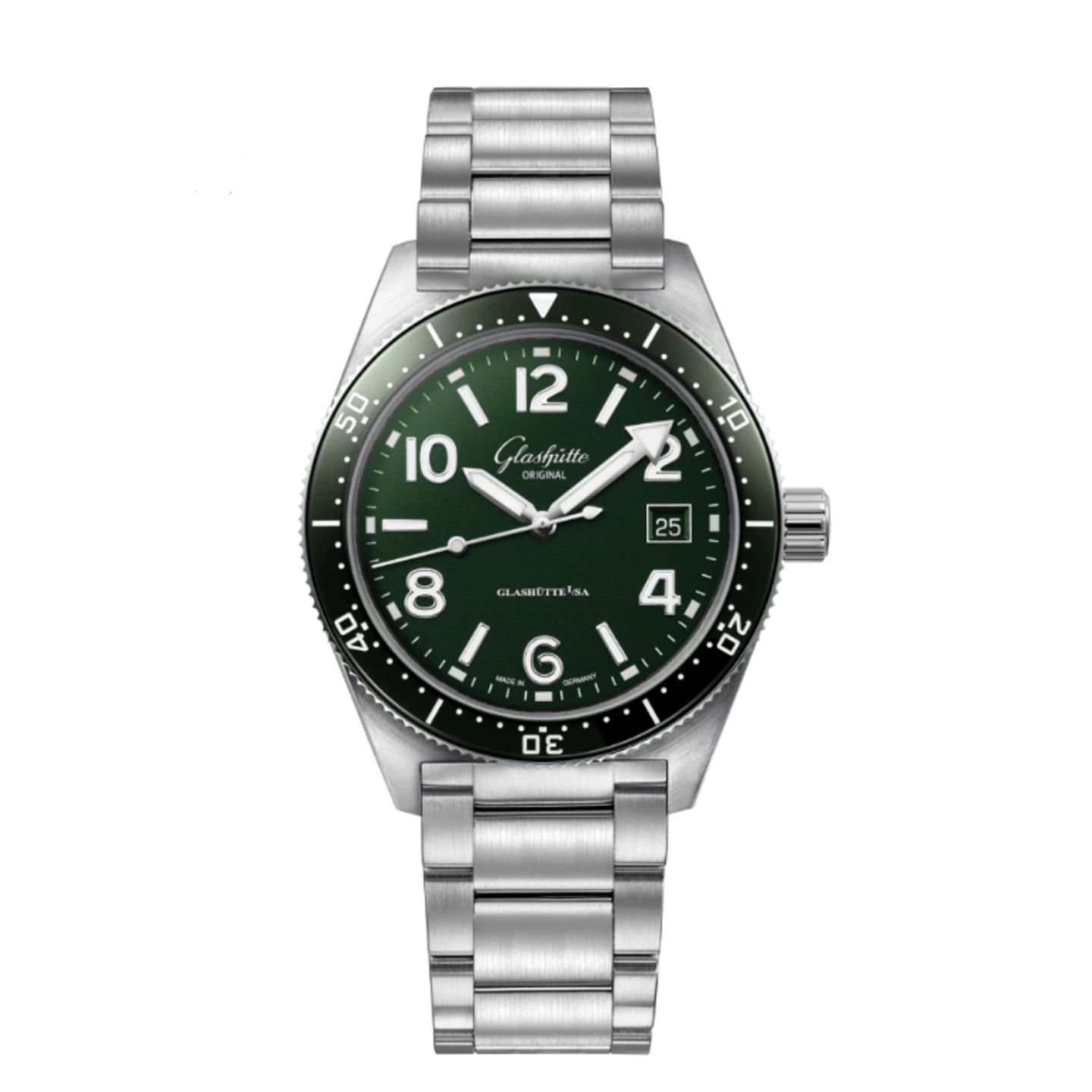 Glashütte Original SeaQ 1-39-11-13-83-70 (2023) - Groen wijzerplaat 40mm Staal (1/1)