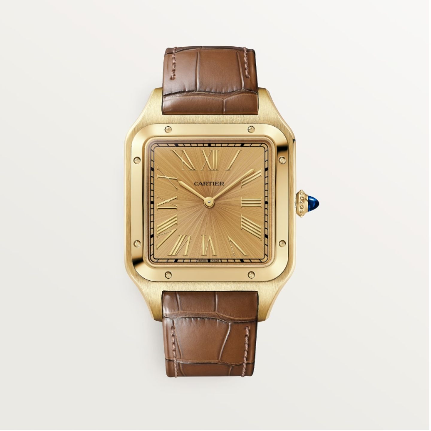 Cartier Santos Dumont WGSA0111 (2024) - Gold dial 34 mm Yellow Gold case (1/8)