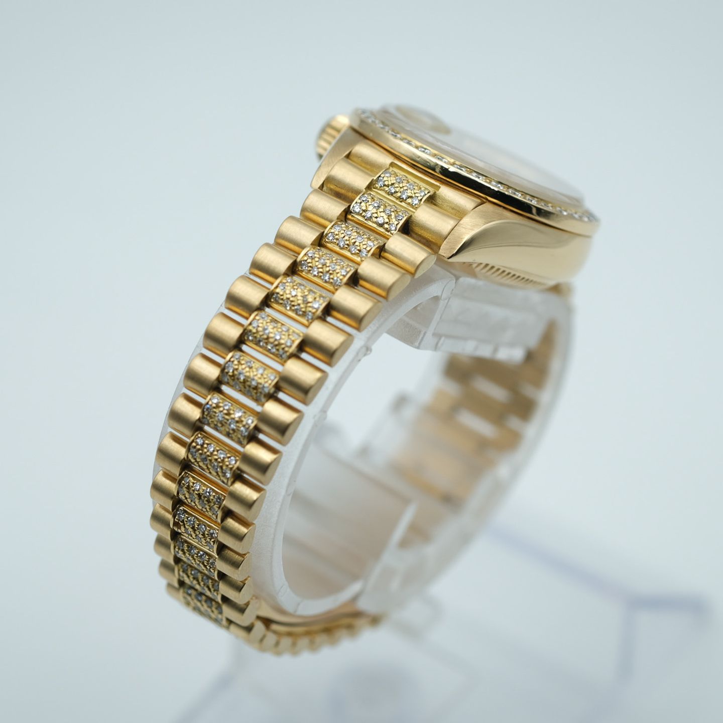 Rolex Lady-Datejust 69138 (1988) - Champagne dial 26 mm Yellow Gold case (6/8)