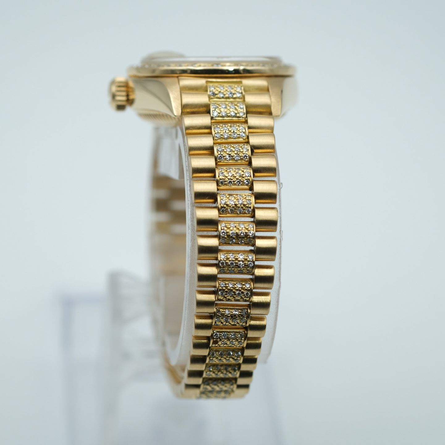 Rolex Lady-Datejust 69138 (1988) - Champagne dial 26 mm Yellow Gold case (7/8)