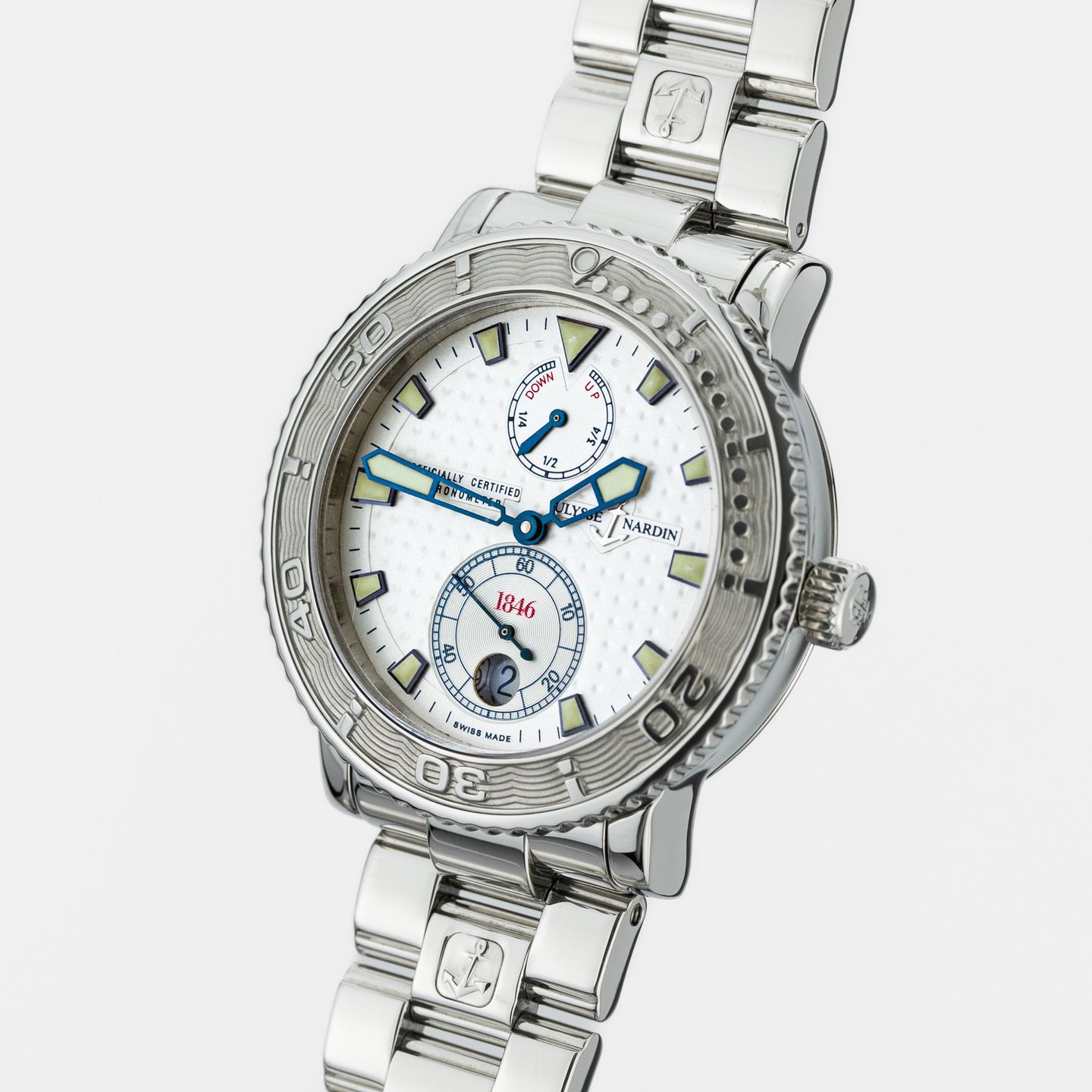 Ulysse Nardin Maxi Marine Diver 263-55-3/91 (Unknown (random serial)) - Silver dial 41 mm Steel case (2/8)