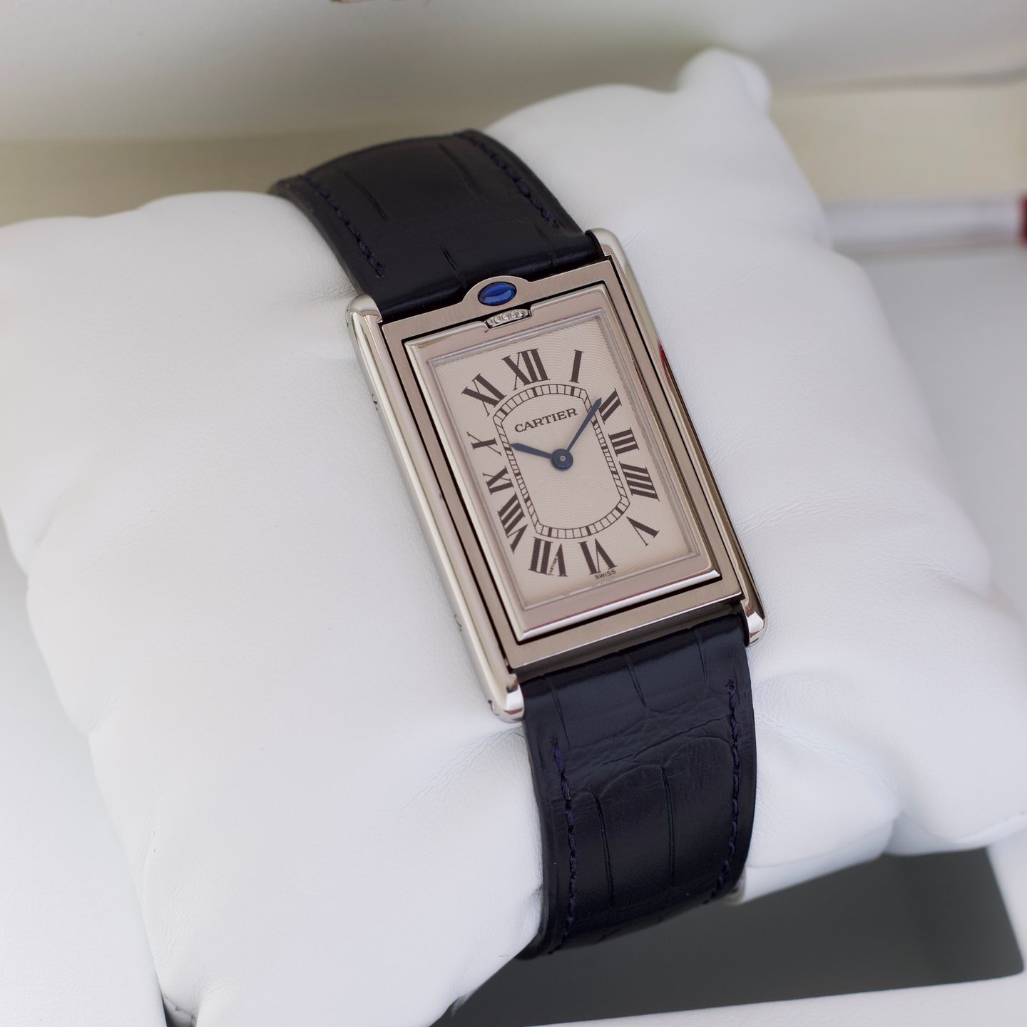 Cartier Tank 2390 (Unknown (random serial)) - White dial 25 mm Steel case (1/8)