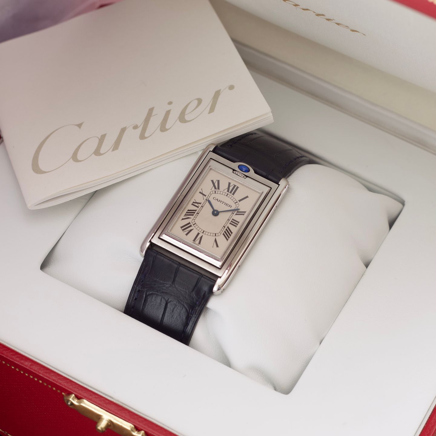 Cartier Tank 2390 (Unknown (random serial)) - White dial 25 mm Steel case (7/8)