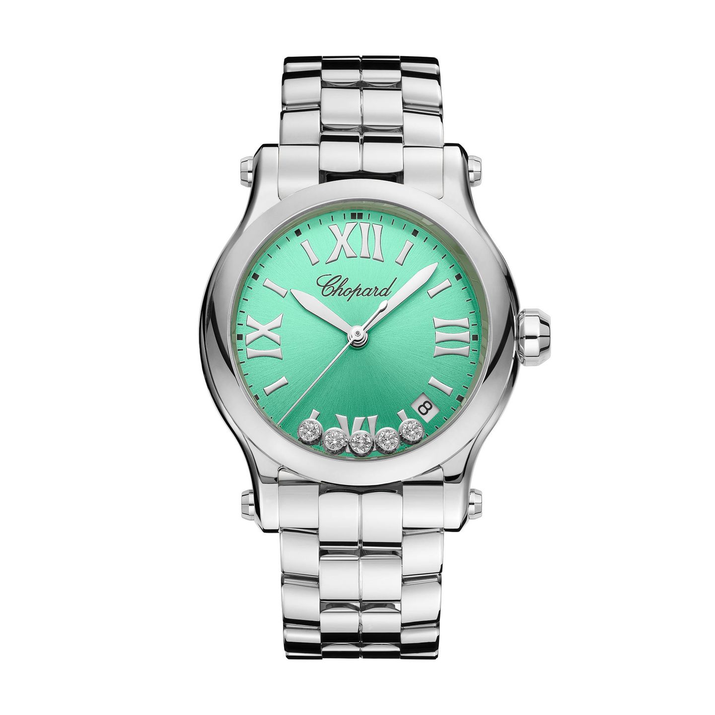 Chopard Happy Sport 278582-3011 (2024) - Groen wijzerplaat 36mm Staal (1/1)