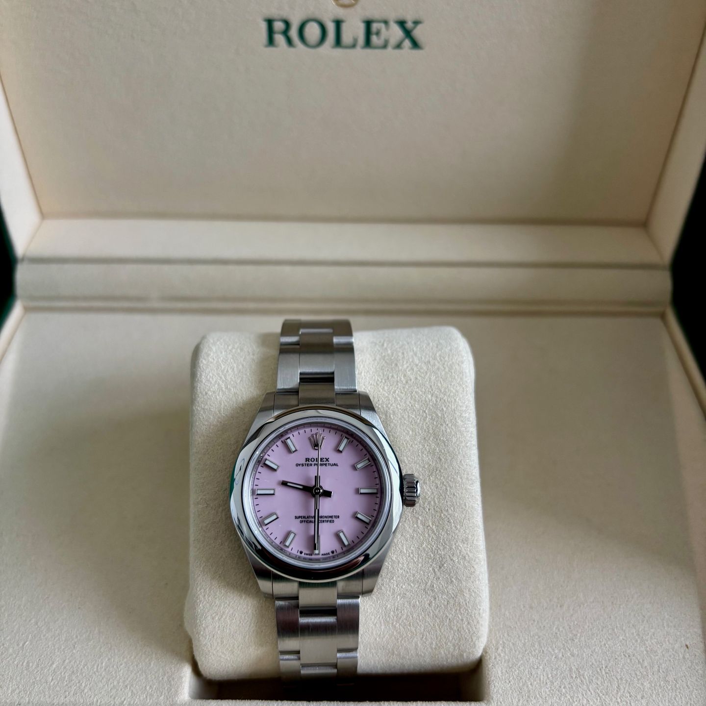 Rolex Oyster Perpetual 28 276200 (2025) - Pink dial 28 mm Steel case (1/8)
