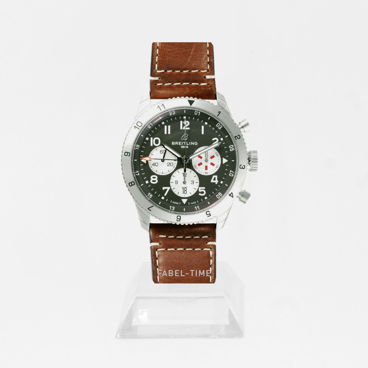 Breitling Super Avi AB04452A1L1X1 (2024) - Groen wijzerplaat 46mm Staal (1/1)