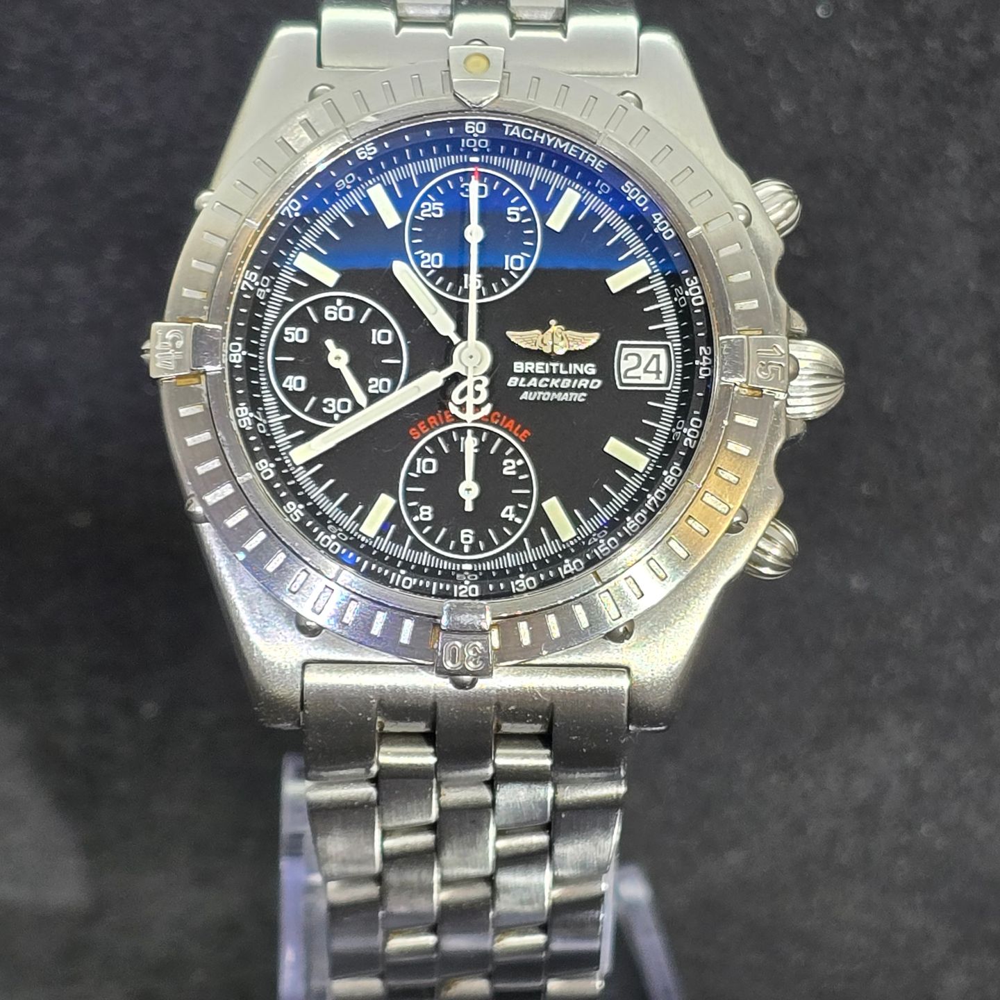 Breitling Blackbird A13350 (2000) - Black dial 40 mm Steel case (1/8)
