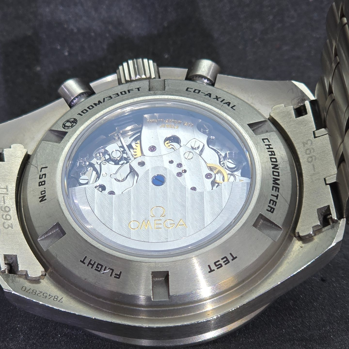 Omega Speedmaster HB-SIA 321.90.44.52.01.001 (Onbekend (willekeurig serienummer)) - Zwart wijzerplaat 44mm Titanium (7/8)