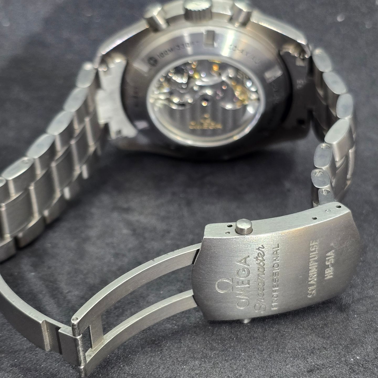 Omega Speedmaster HB-SIA 321.90.44.52.01.001 (Onbekend (willekeurig serienummer)) - Zwart wijzerplaat 44mm Titanium (5/8)