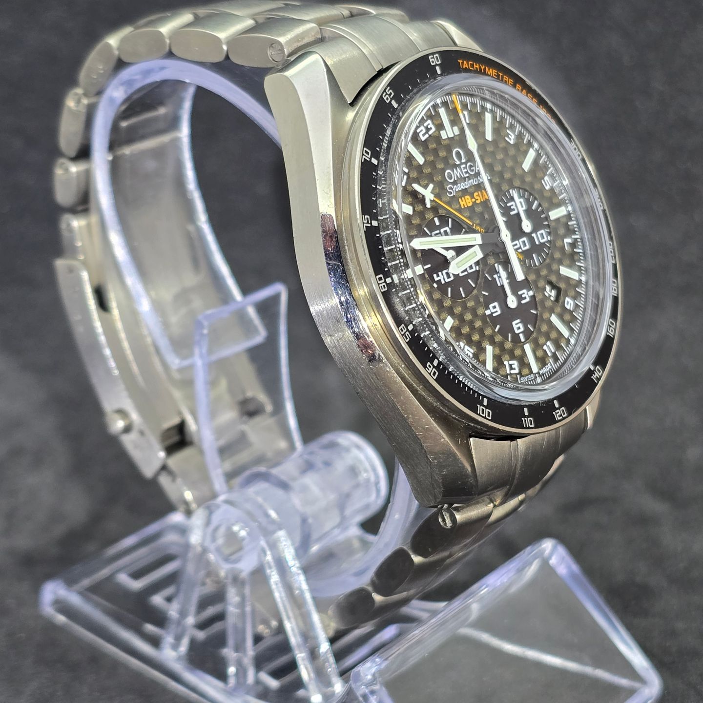 Omega Speedmaster HB-SIA 321.90.44.52.01.001 (Onbekend (willekeurig serienummer)) - Zwart wijzerplaat 44mm Titanium (2/8)