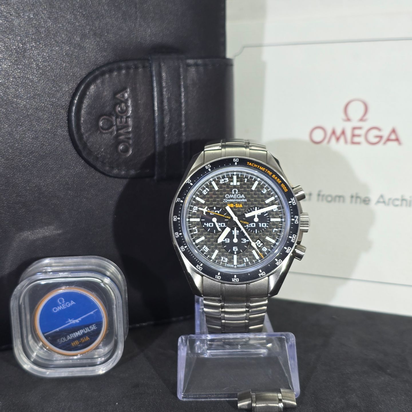 Omega Speedmaster HB-SIA 321.90.44.52.01.001 (Onbekend (willekeurig serienummer)) - Zwart wijzerplaat 44mm Titanium (8/8)