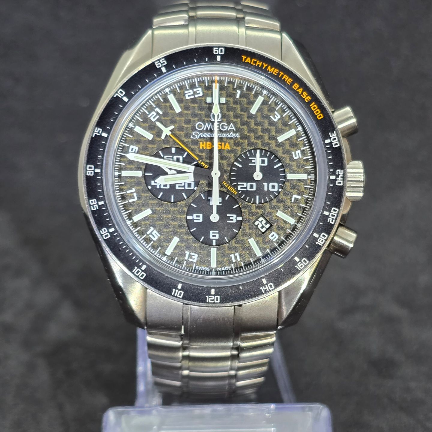 Omega Speedmaster HB-SIA 321.90.44.52.01.001 (Onbekend (willekeurig serienummer)) - Zwart wijzerplaat 44mm Titanium (1/8)