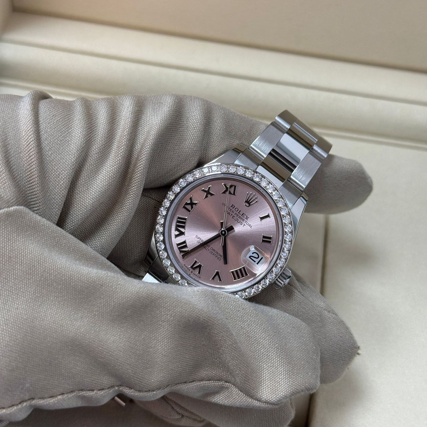 Rolex Datejust 31 278384RBR (2025) - Pink dial 31 mm Steel case (8/8)