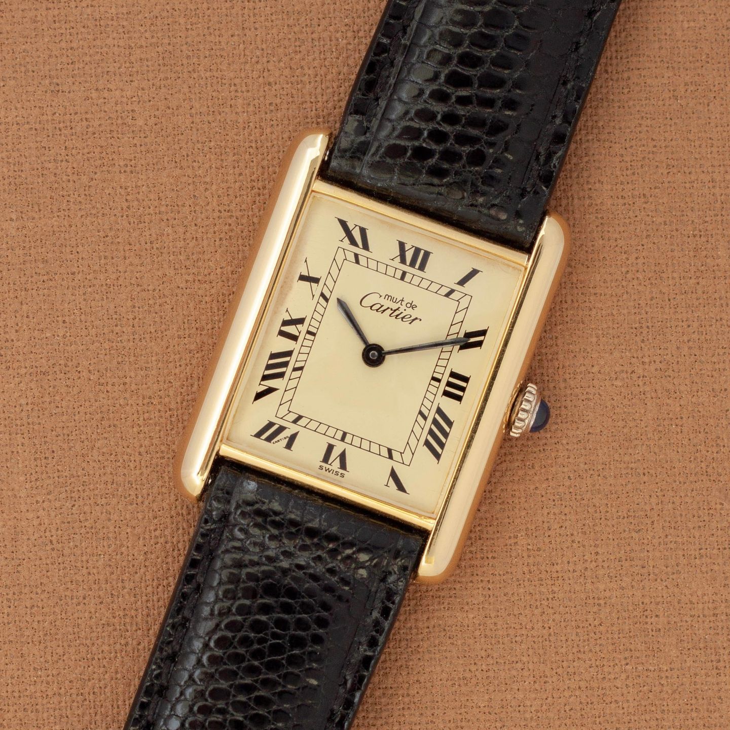Cartier Tank Vermeil Cartier Tank Must de 'Roman Lemon Dial' (LM) - (2/7)