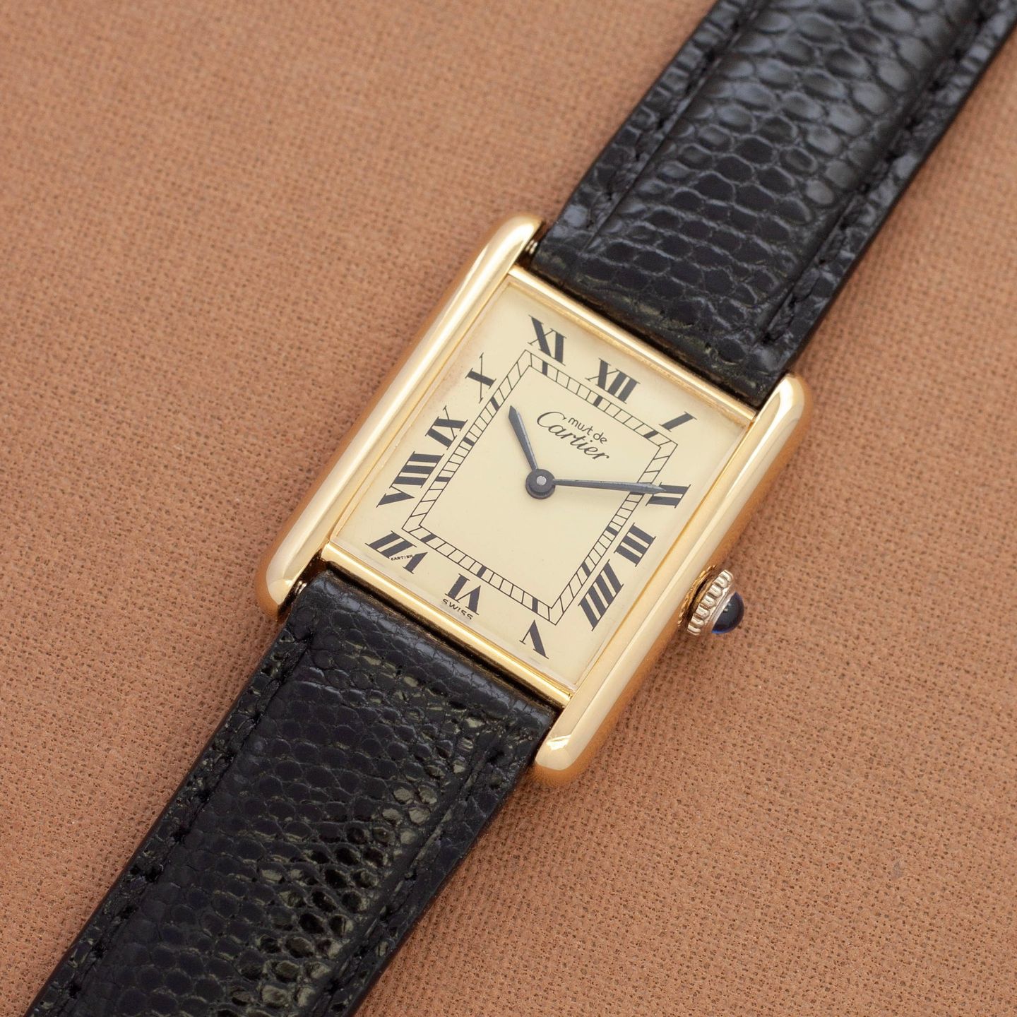 Cartier Tank Vermeil Cartier Tank Must de 'Roman Lemon Dial' (LM) - (4/7)