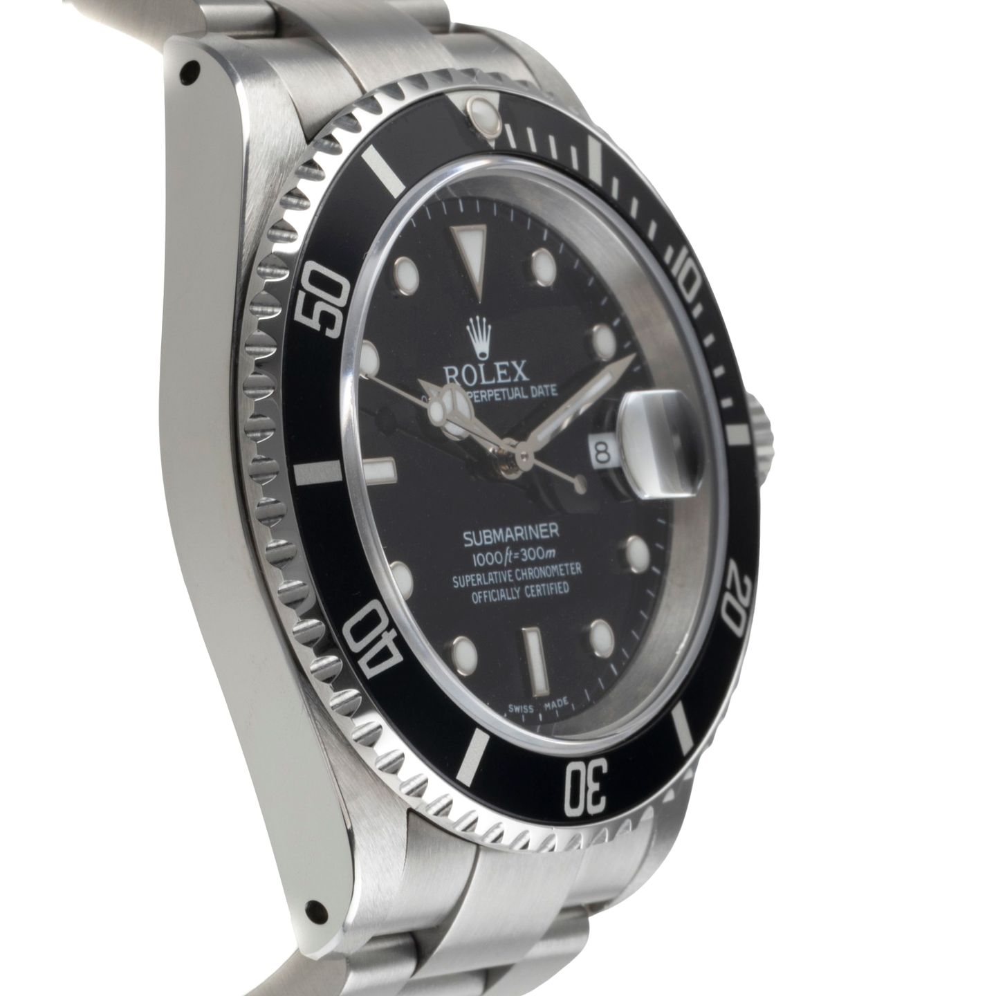 Rolex Submariner Date 16610 (2000) - Black dial 40 mm Steel case (7/8)