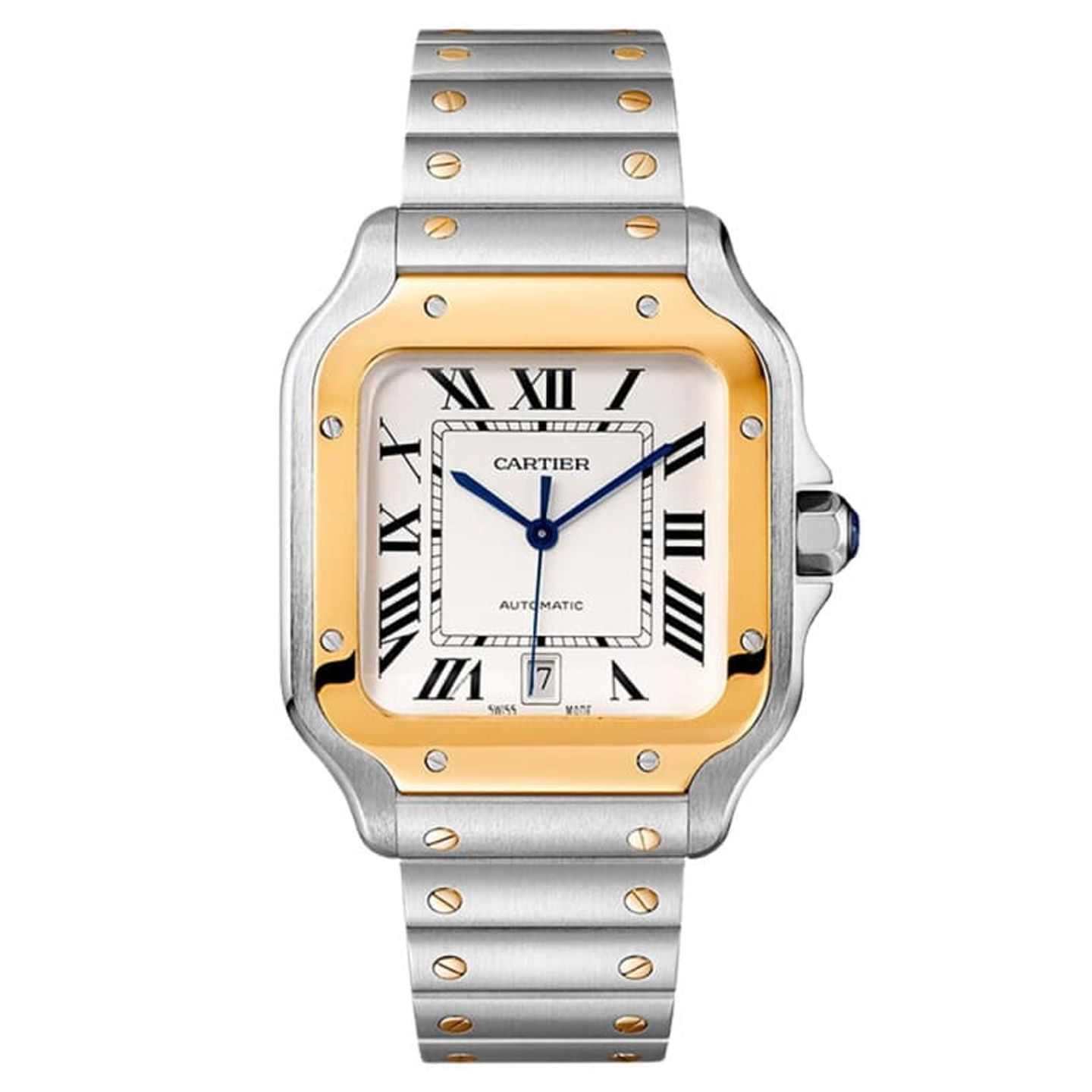 Cartier Santos W2SA0009 (2024) - Silver dial 48 mm Gold/Steel case (1/1)