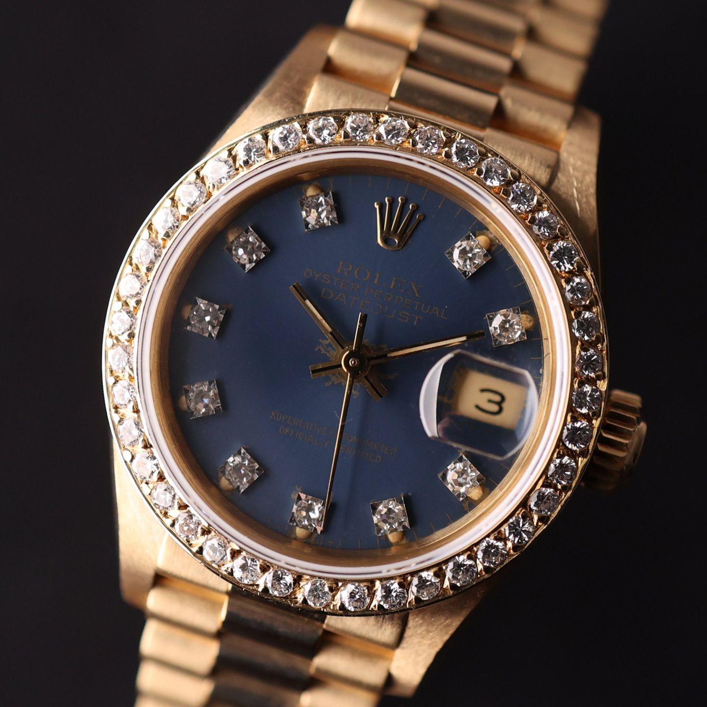 Rolex Lady-Datejust 69178 (1990) - 26 mm Yellow Gold case (2/3)