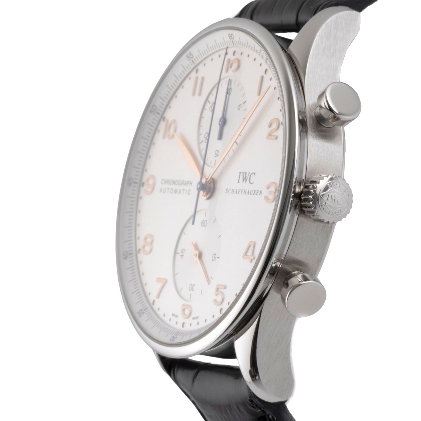 IWC Portuguese Chronograph IW371401 (2006) - Zilver wijzerplaat 41mm Staal (6/8)