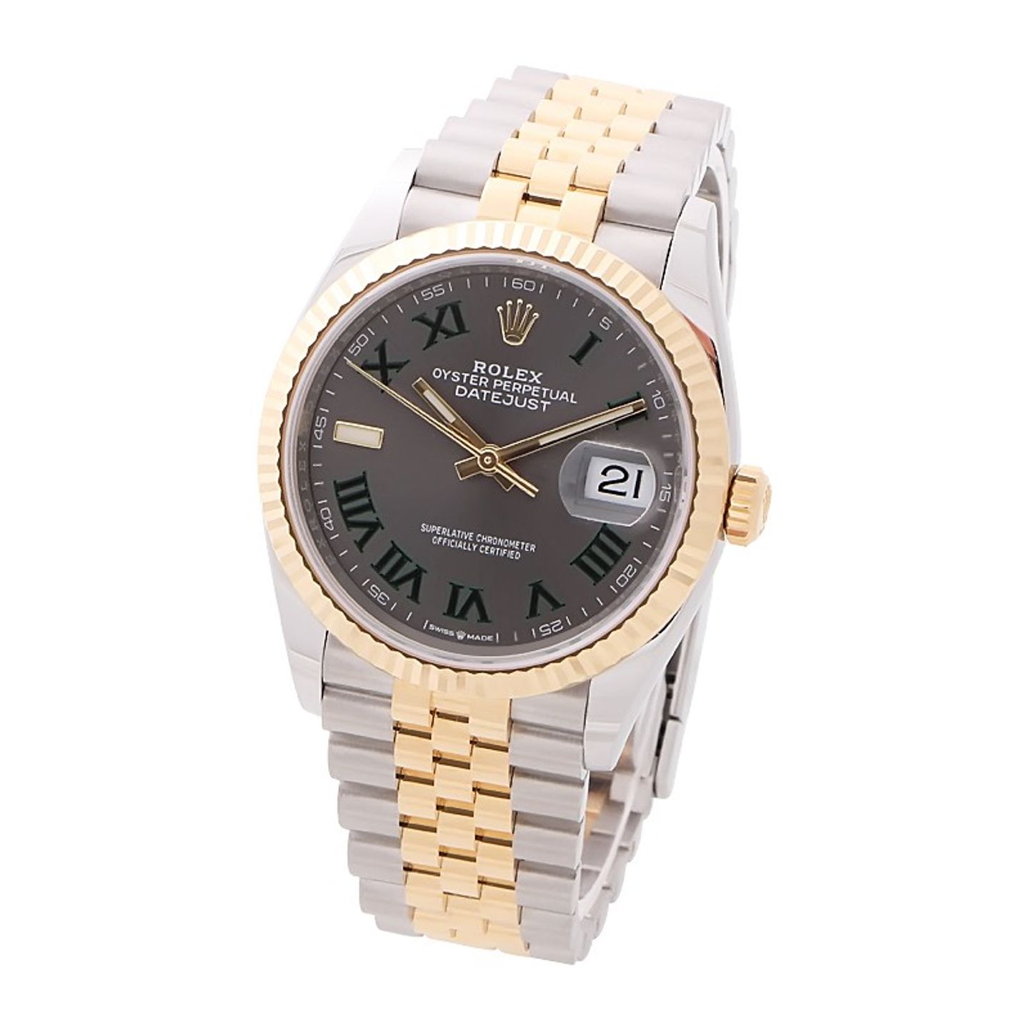 Rolex Datejust 36 126233 (2023) - Grey dial 36 mm Gold/Steel case (2/4)