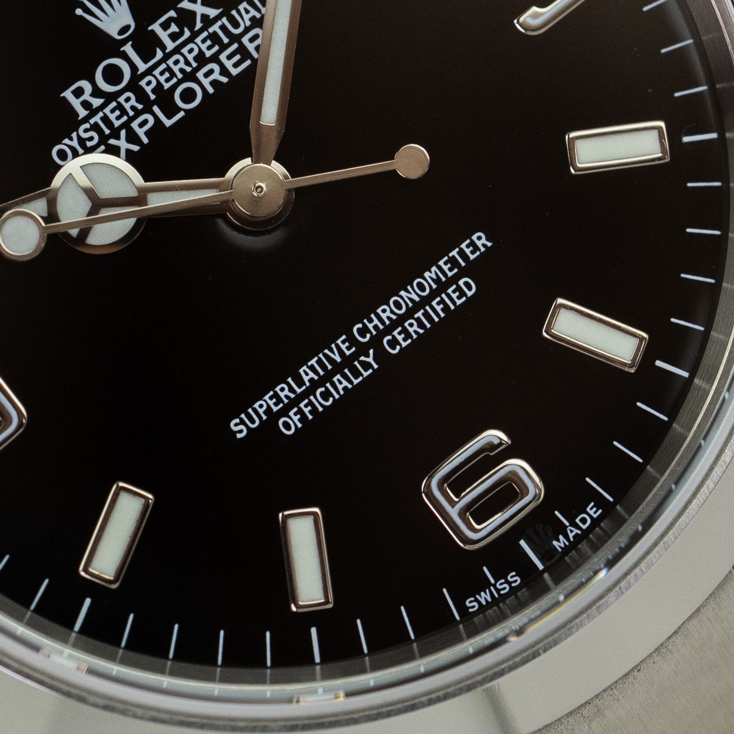 Rolex Explorer 114270 (2007) - Zwart wijzerplaat 36mm Staal (2/4)