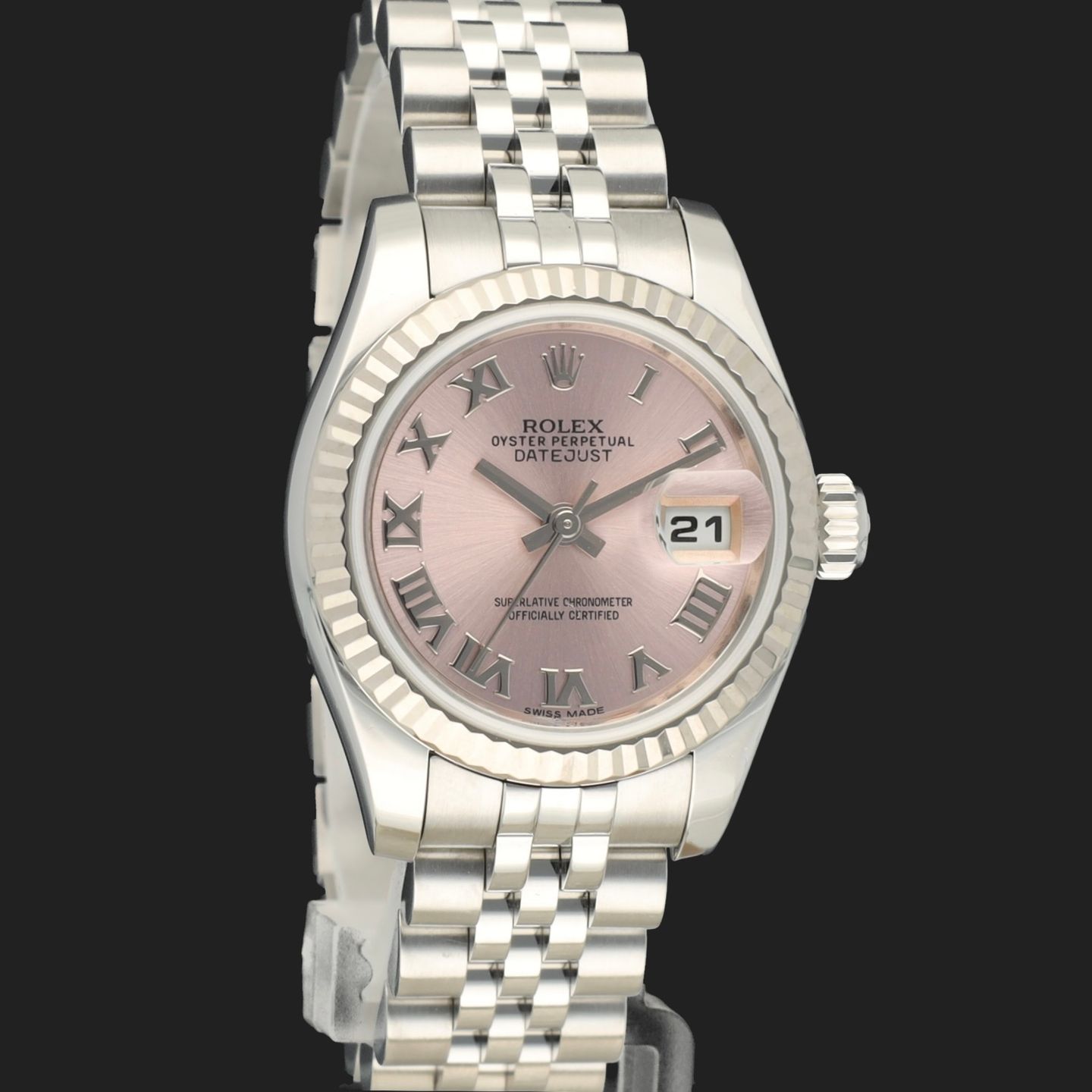 Rolex Lady-Datejust 179174 (2016) - Pink dial 26 mm Steel case (4/8)