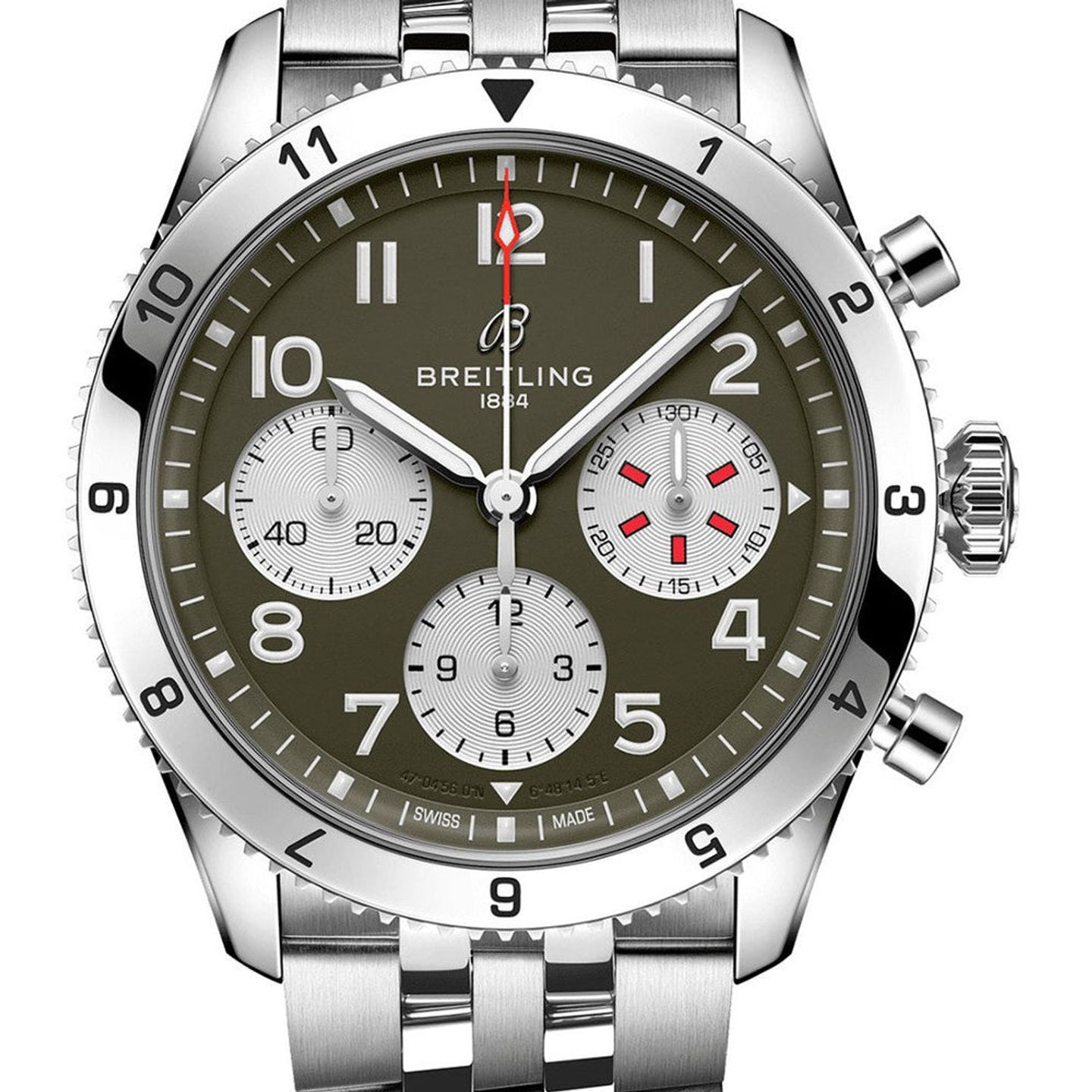 Breitling Classic AVI A233802A1L1A1 (2026) - Groen wijzerplaat 42mm Staal (1/1)