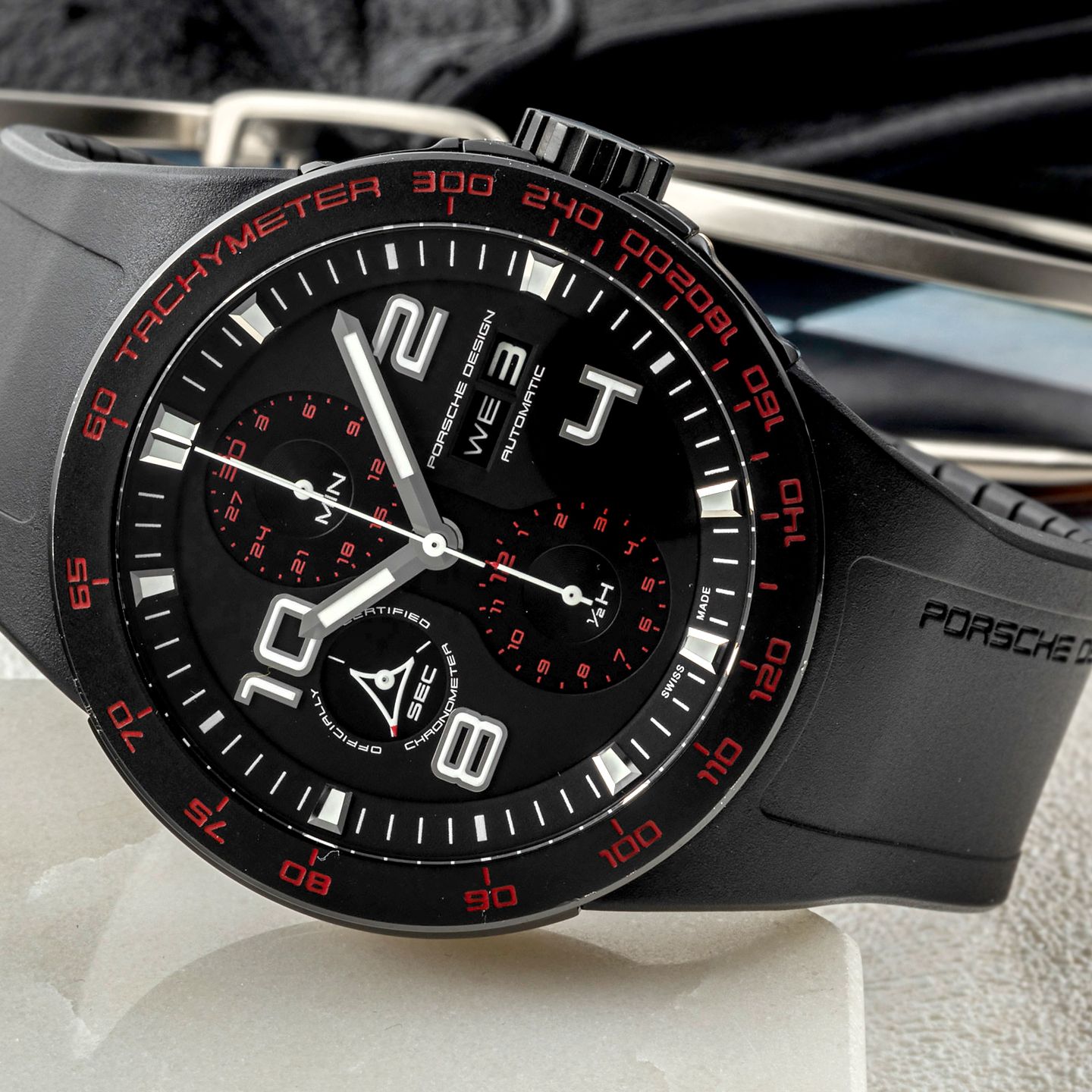 Porsche Design Flat Six P6340 (2014) - Zwart wijzerplaat 44mm Staal (1/8)