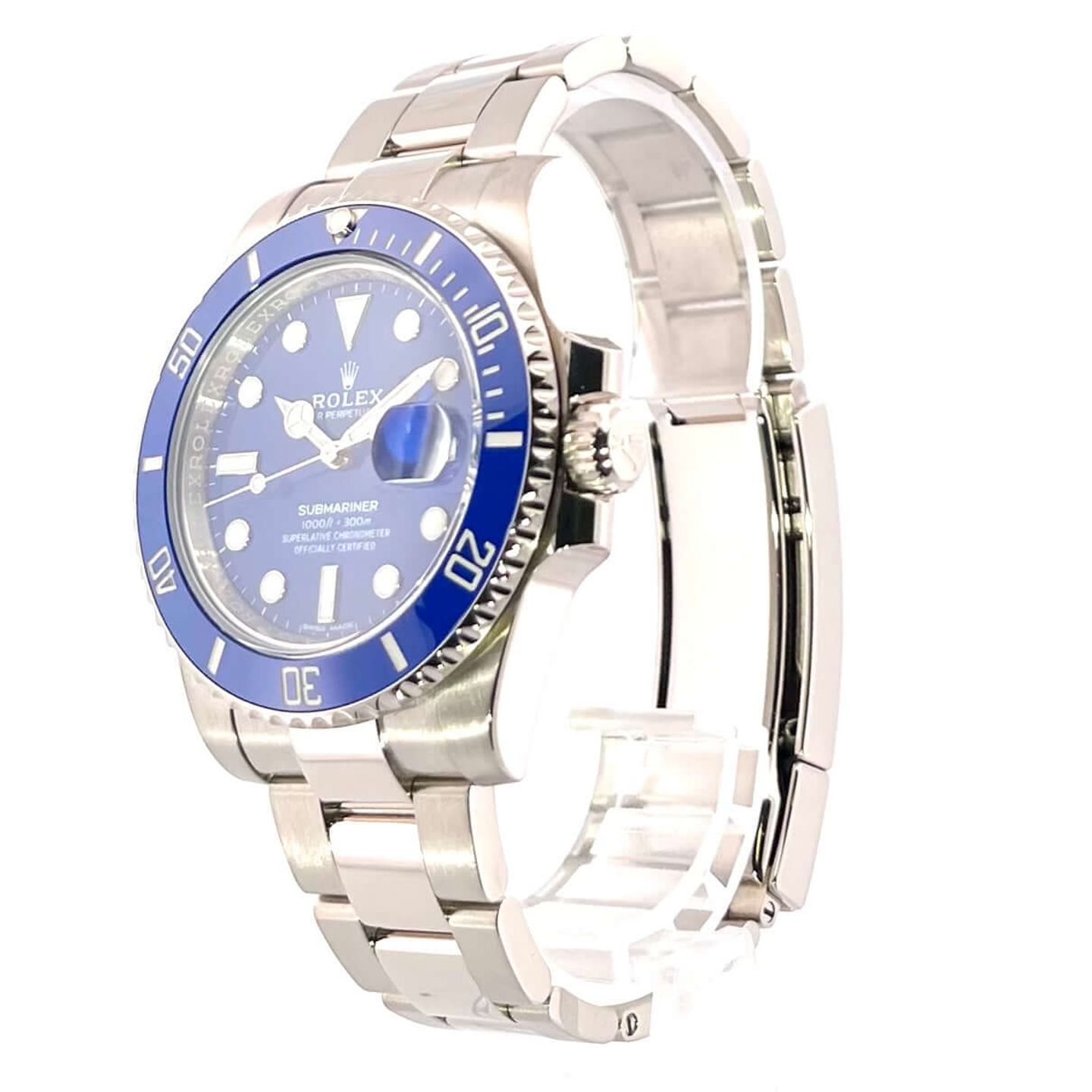 Rolex Submariner Date 116619LB (2009) - Blue dial 40 mm White Gold case (3/8)