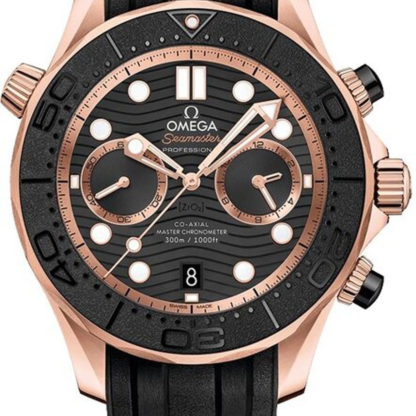Omega Seamaster Diver 300 M 210.62.44.51.01.001 (2026) - Zwart wijzerplaat 44mm Roségoud (1/1)