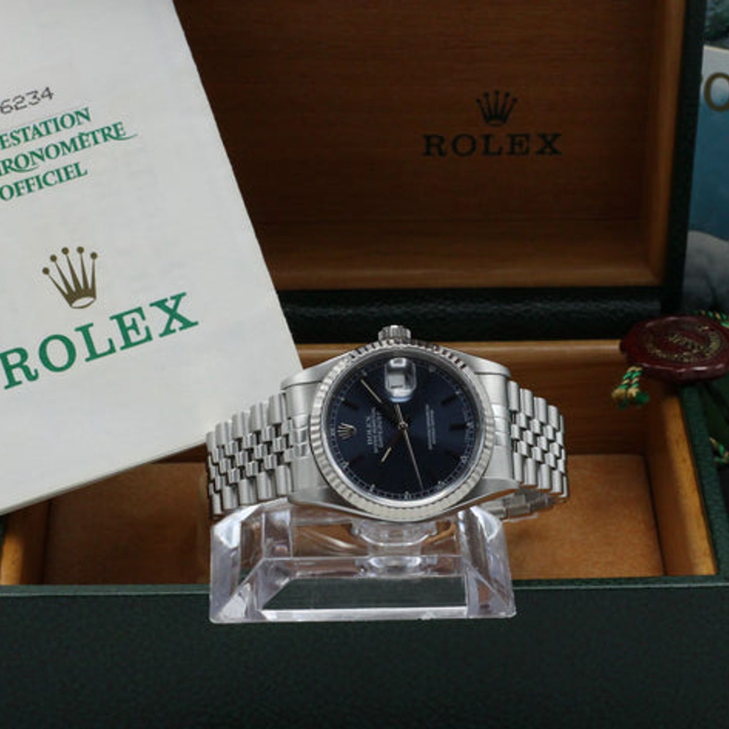 Rolex Datejust 36 16234 (1995) - Blue dial 36 mm Steel case (4/7)