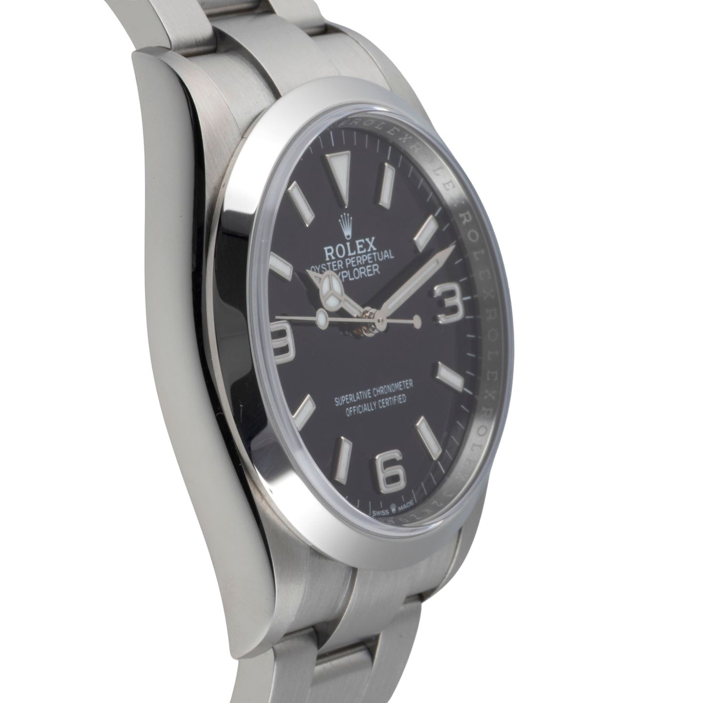 Rolex Explorer 124270 (Onbekend (willekeurig serienummer)) - Zwart wijzerplaat 36mm Staal (7/8)