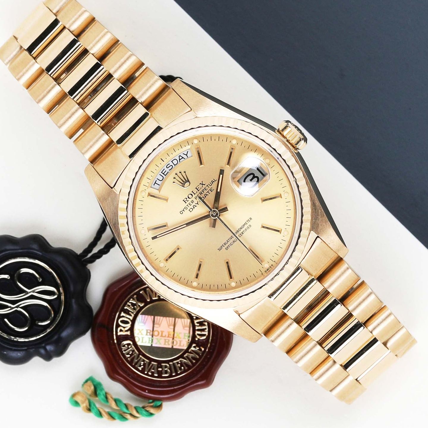 Rolex Day-Date 36 18038 (1979) - 36mm Geelgoud (1/8)