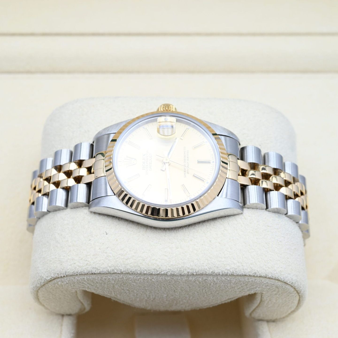 Rolex Datejust 31 68273 (1996) - Champagne wijzerplaat 31mm Goud/Staal (3/7)