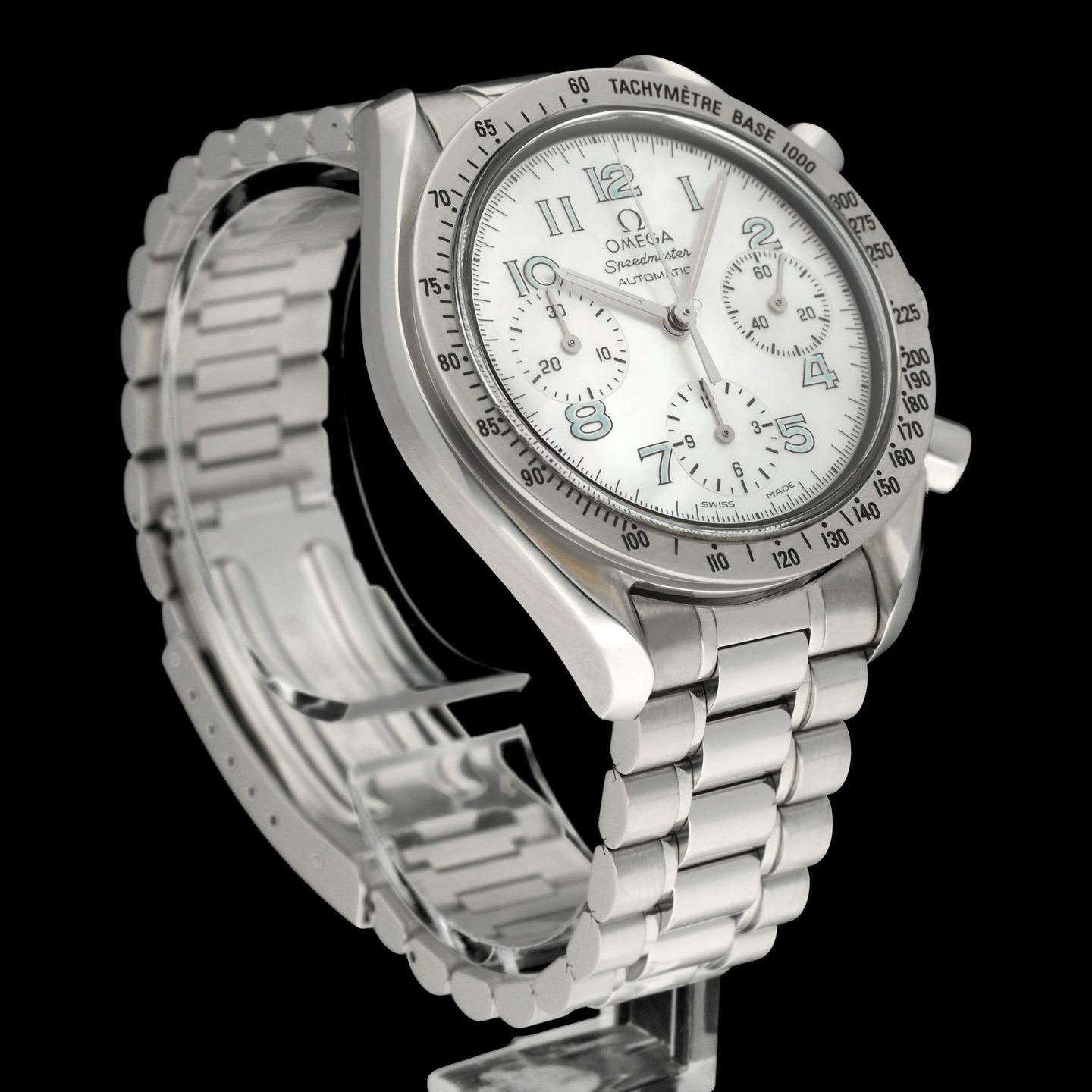 Omega Speedmaster Date 3502.71 (2002) - Pearl dial 39 mm Steel case (6/8)