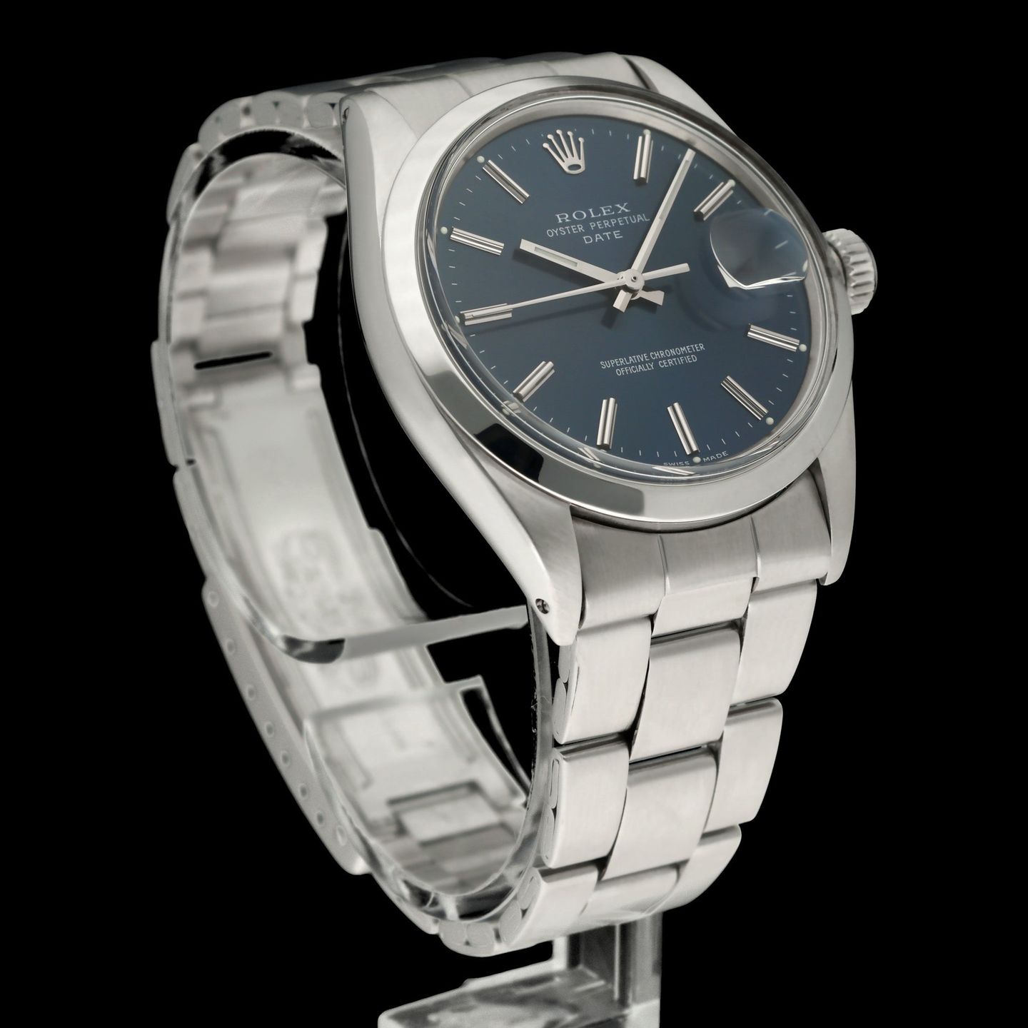 Rolex Oyster Perpetual Date 1500 (1971) - Blauw wijzerplaat 34mm Staal (4/6)