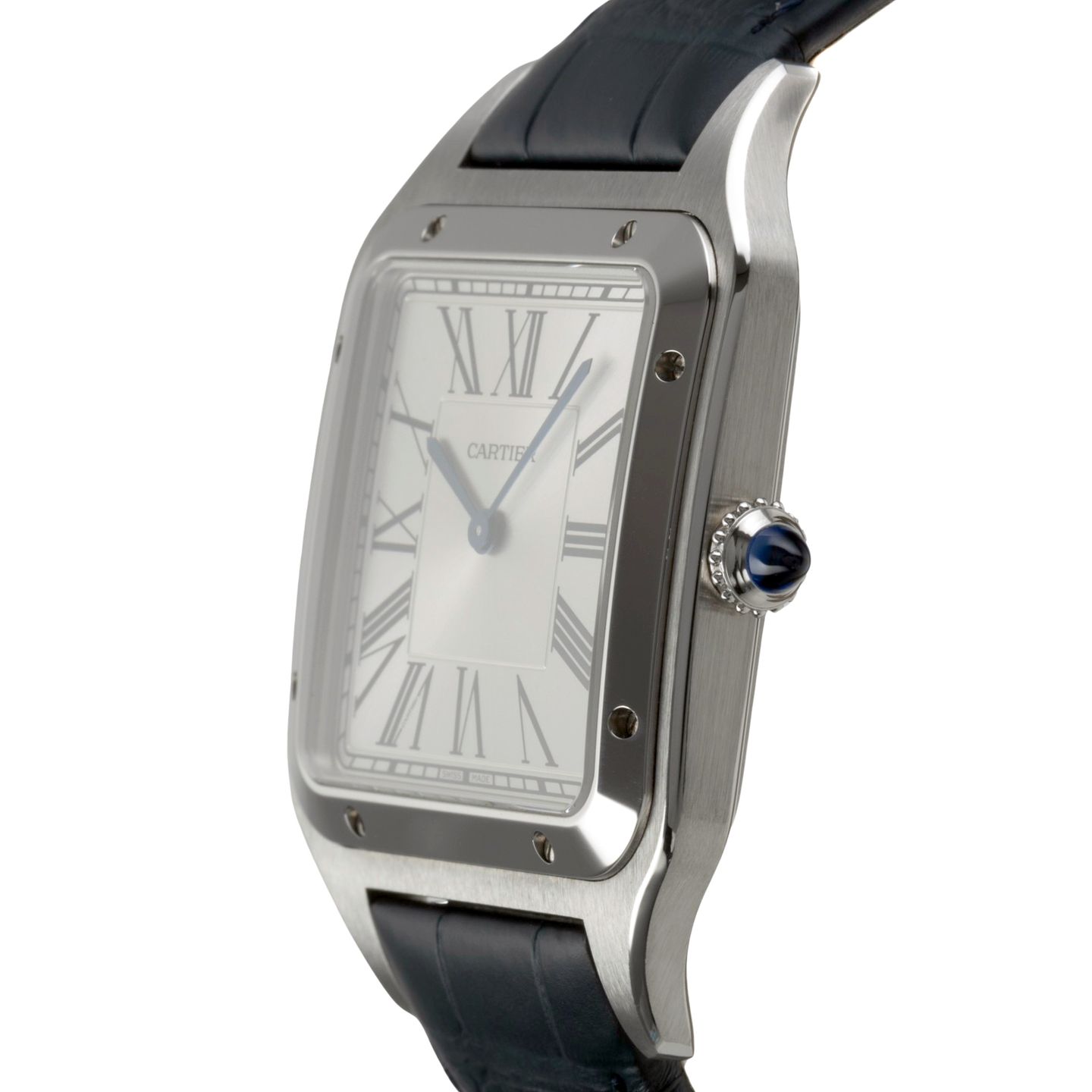 Cartier Santos Dumont WSSA0032 (Onbekend (willekeurig serienummer)) - Zilver wijzerplaat 47mm Staal (6/8)