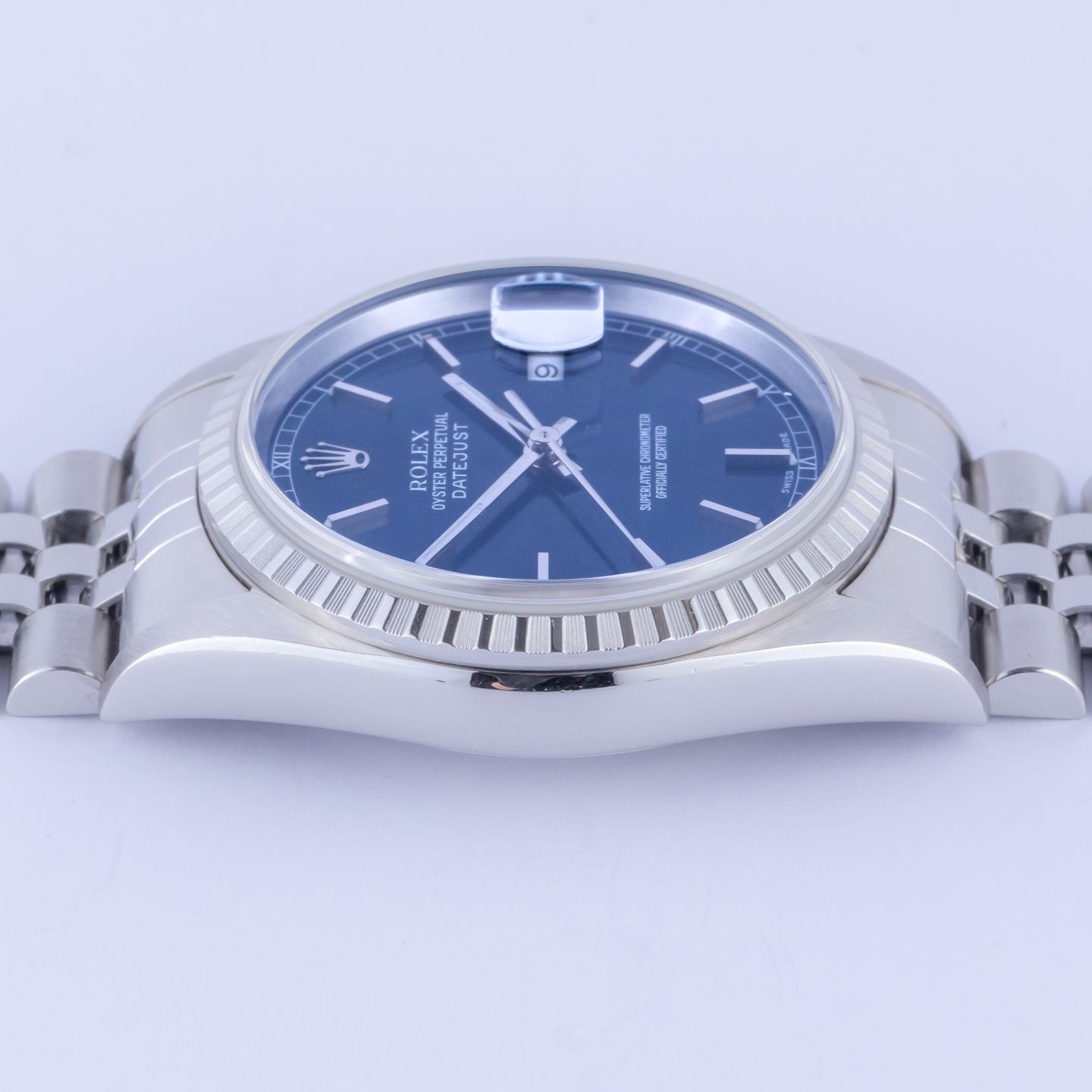 Rolex Datejust 36 16220 (2000) - Blue dial 36 mm Steel case (5/7)