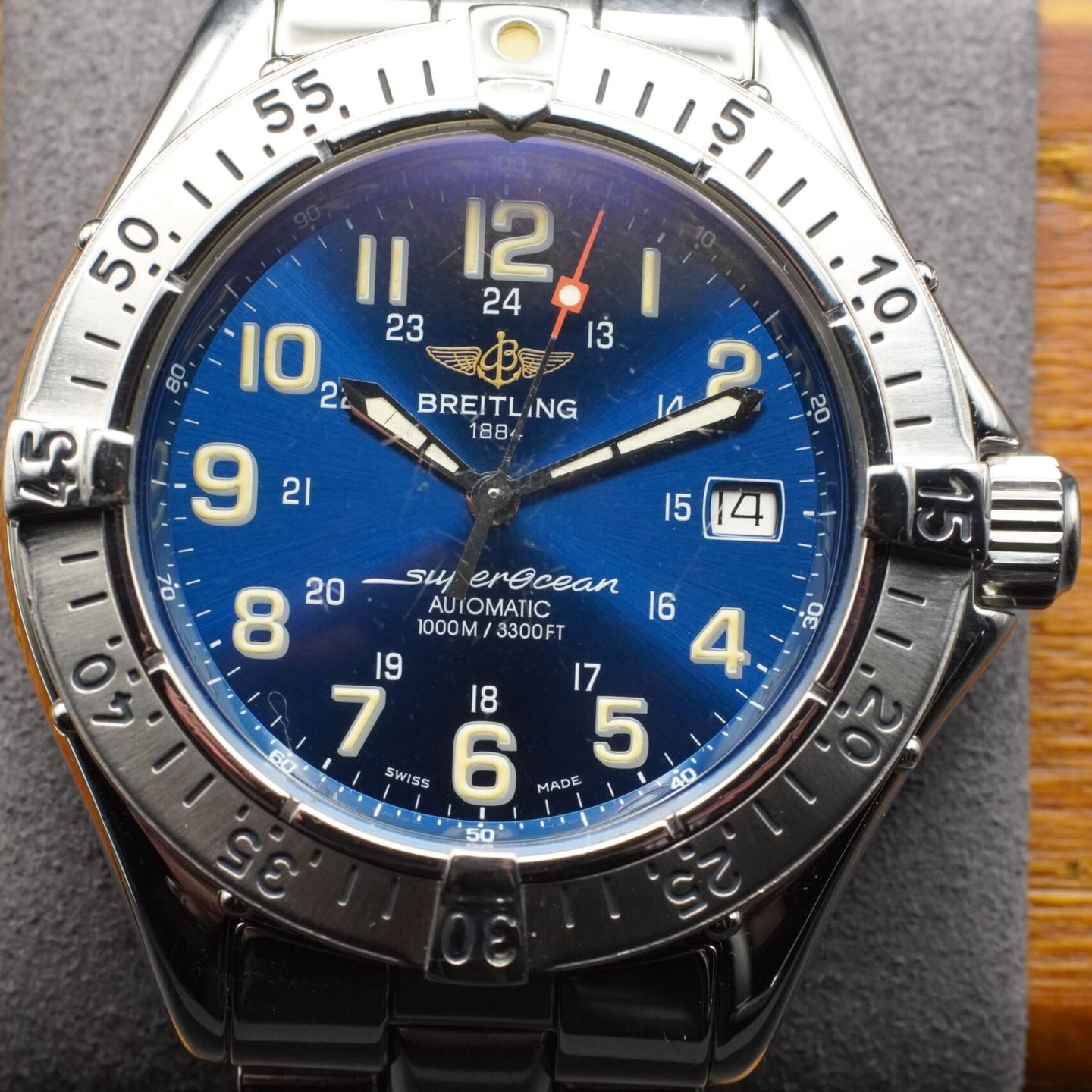 Breitling Superocean A17040 (Unknown (random serial)) - Blue dial 41 mm Steel case (3/8)