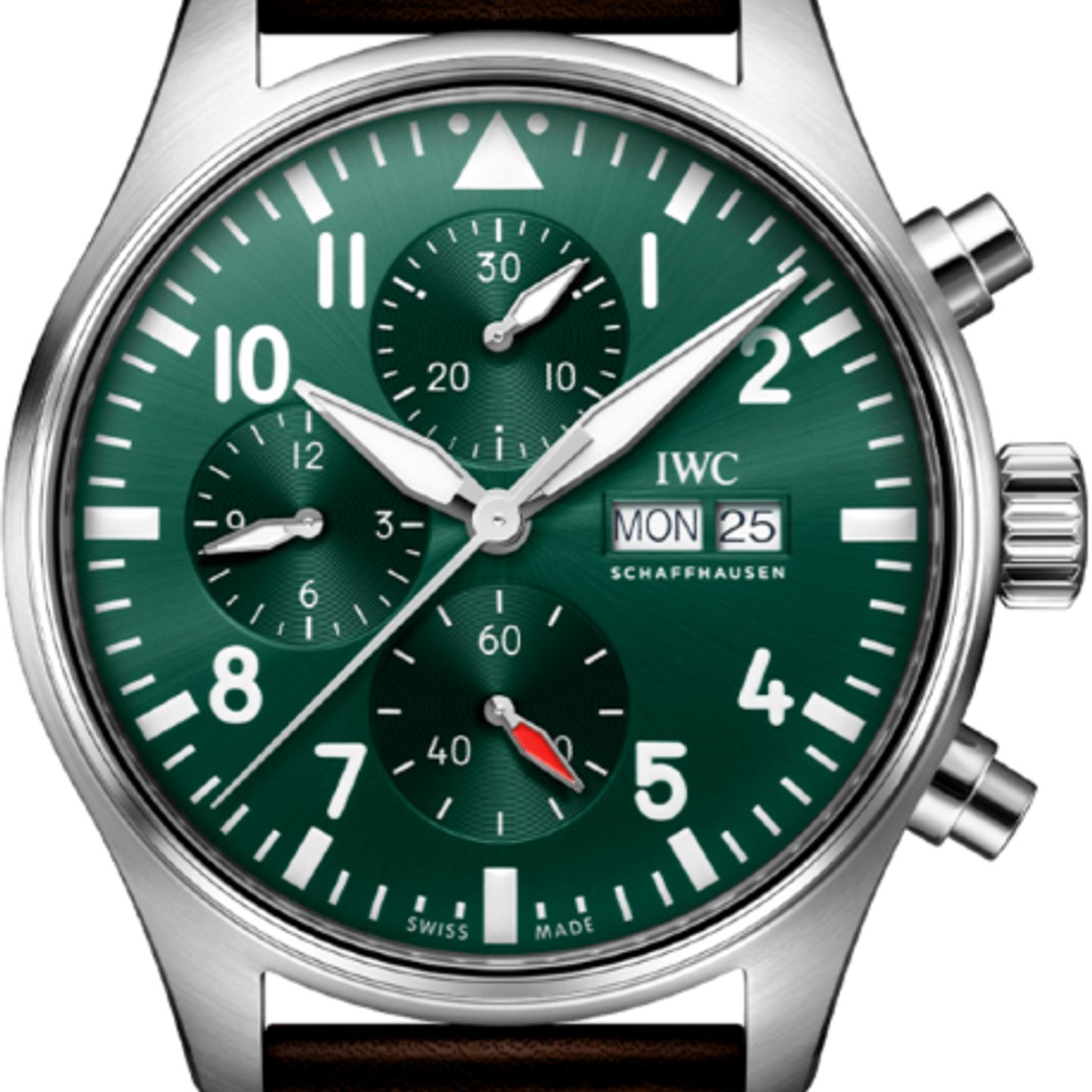 IWC Pilot Chronograph IW378005 (2026) - Groen wijzerplaat 43mm Staal (1/1)