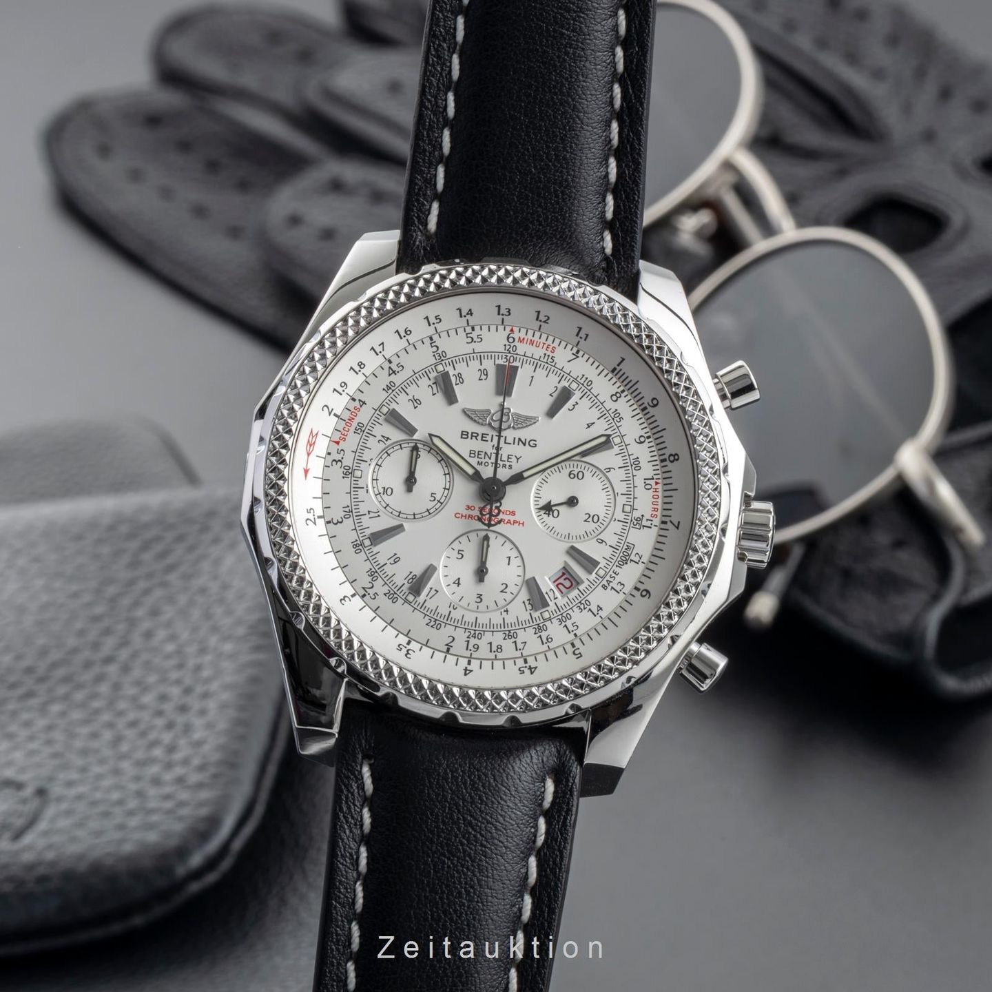 Breitling Bentley Motors A25362 (2003) - Zilver wijzerplaat 49mm Staal (1/8)