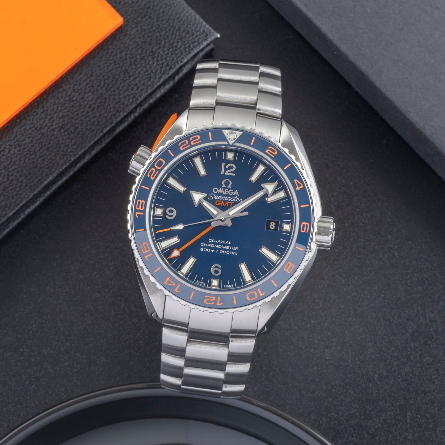 Omega Seamaster Planet Ocean 232.30.44.22.03.001 (Onbekend (willekeurig serienummer)) - Blauw wijzerplaat 44mm Staal (1/8)