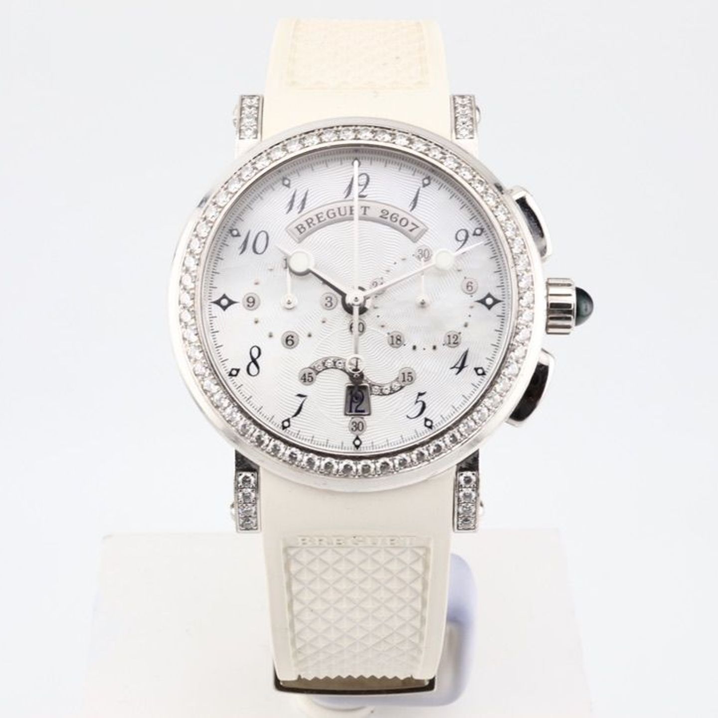 Breguet Marine 8828BB/5D/586/DD00 (Unknown (random serial)) - White dial 34 mm White Gold case (2/2)