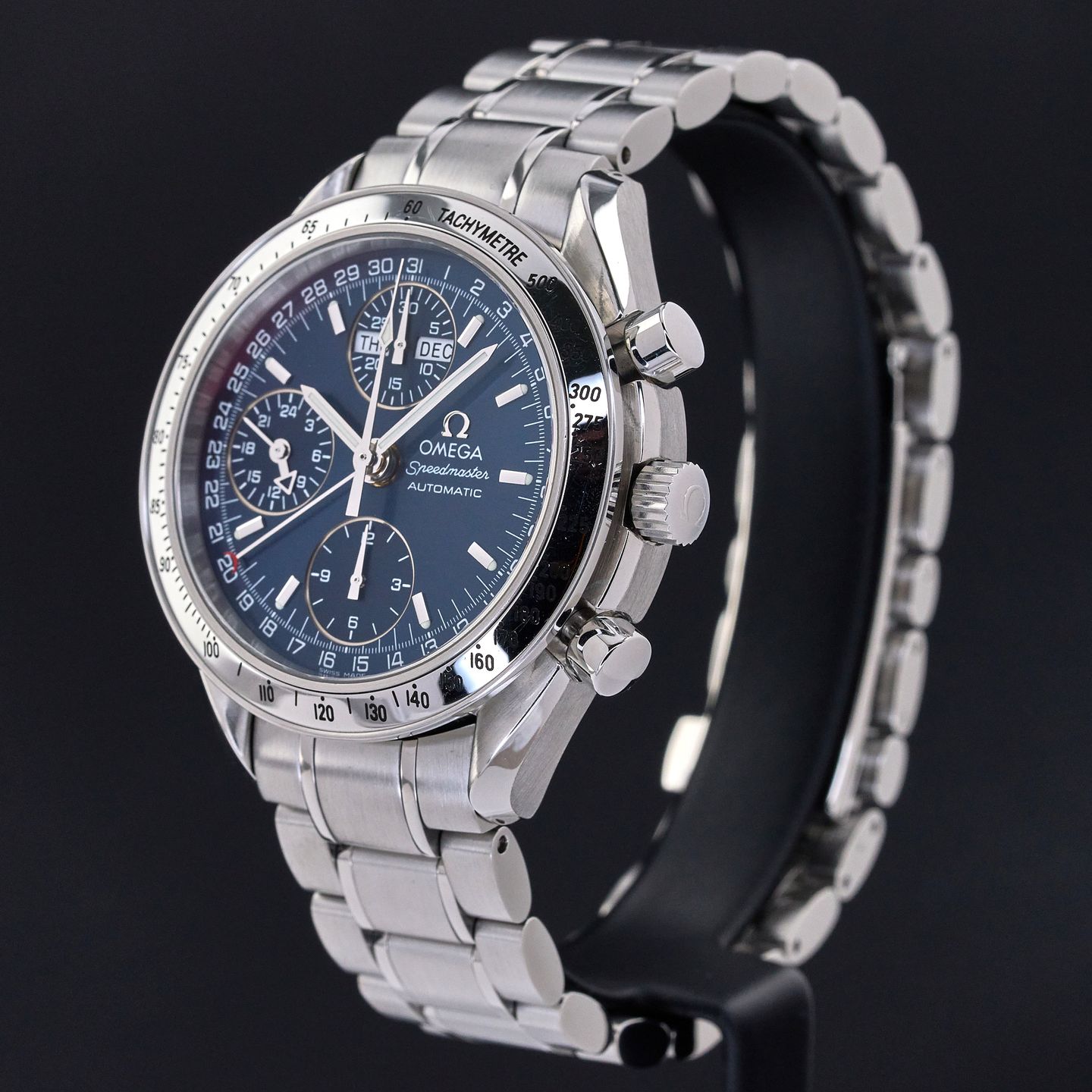 Omega Speedmaster Day Date 3523.80.00 (Onbekend (willekeurig serienummer)) - Blauw wijzerplaat 39mm Staal (3/7)