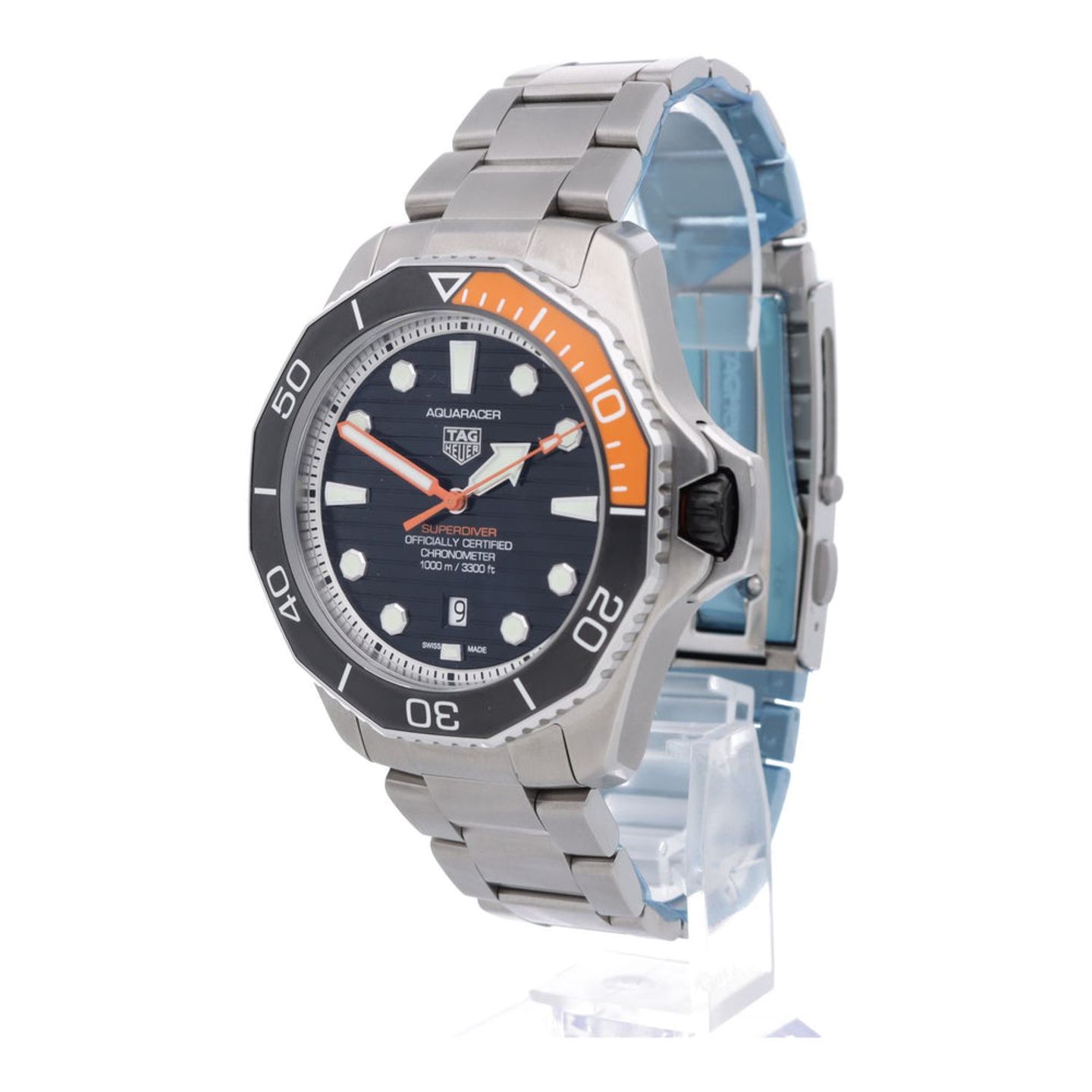 TAG Heuer Aquaracer WBP5A8A.BF0619 (2024) - Black dial 45 mm Titanium case (2/7)